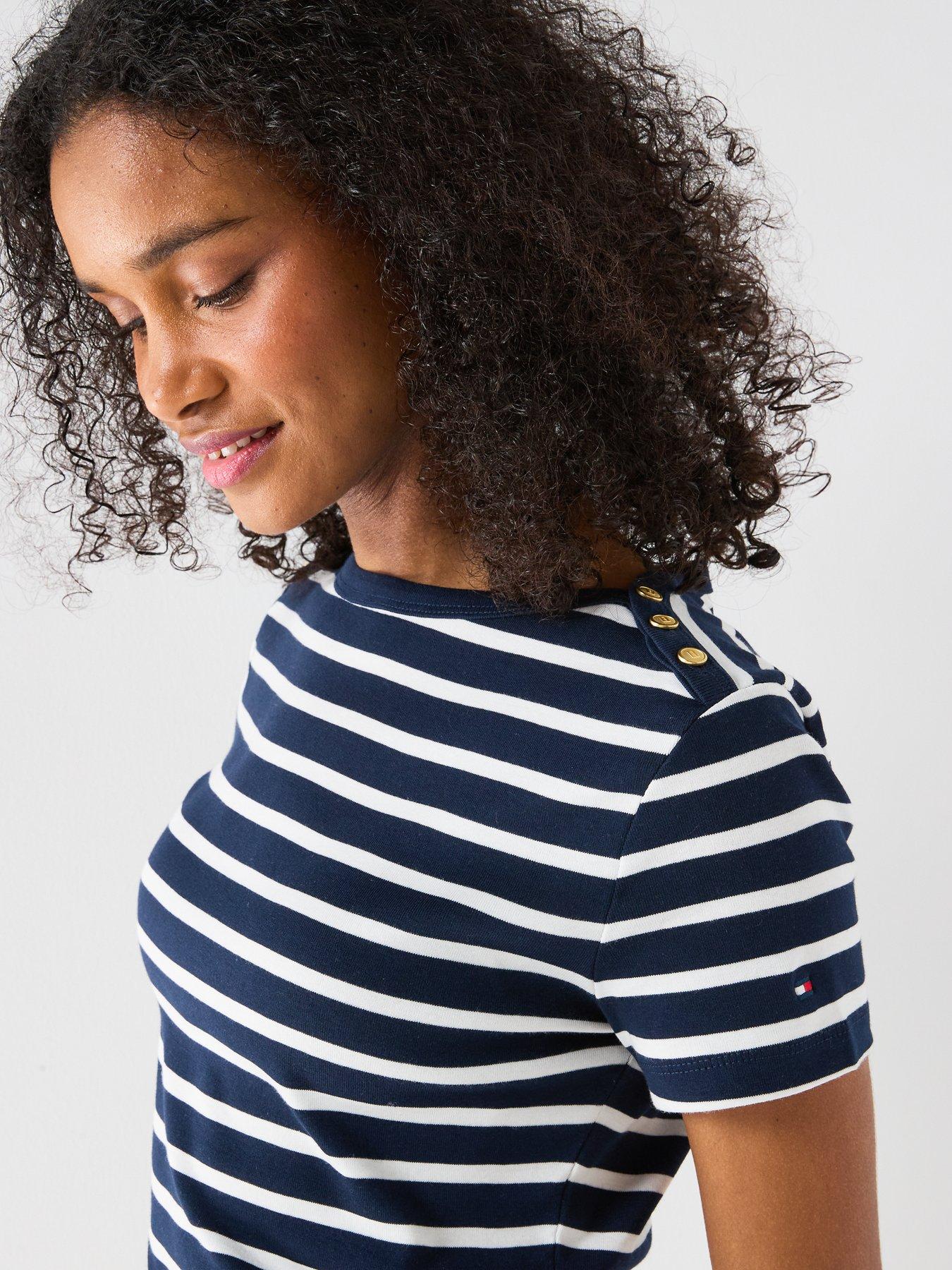 tommy-hilfiger-gold-button-short-sleeve-t-shirt-blue-stripeoutfit