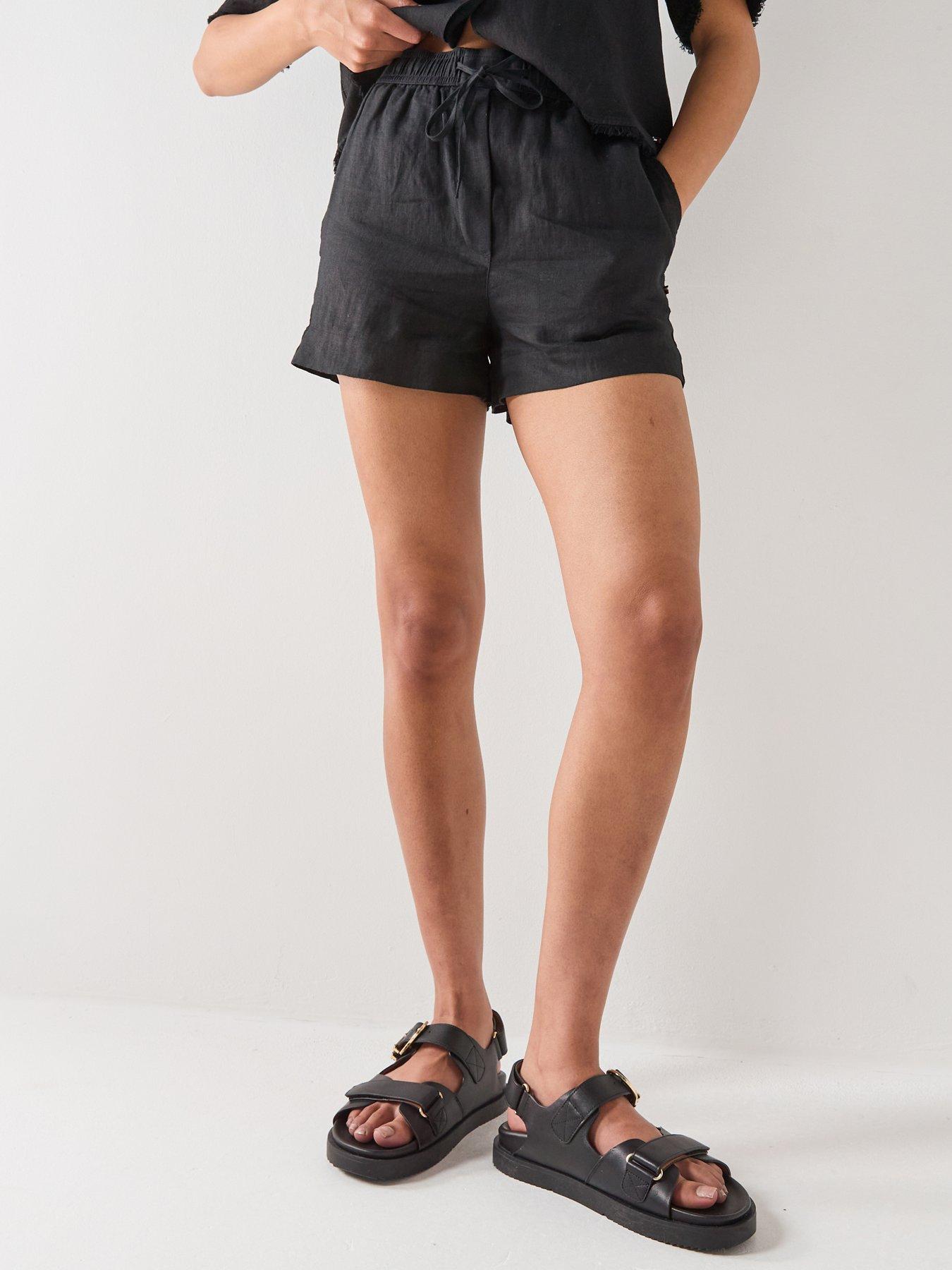 Tommy Hilfiger Linen Shorts - Black