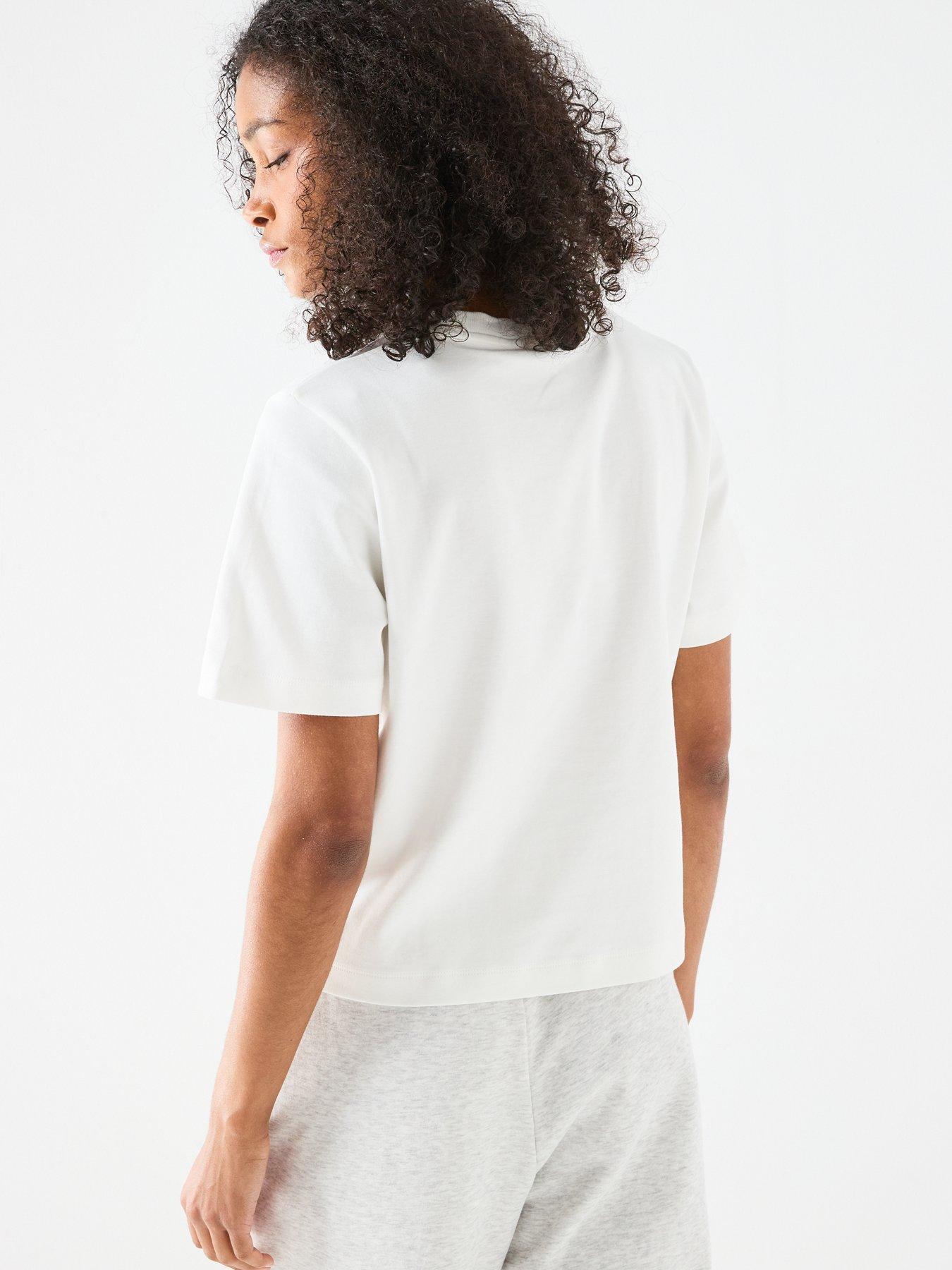 Image 2 of 5 of Tommy Hilfiger Boxy Interlock Crew Neck T-Shirt - White