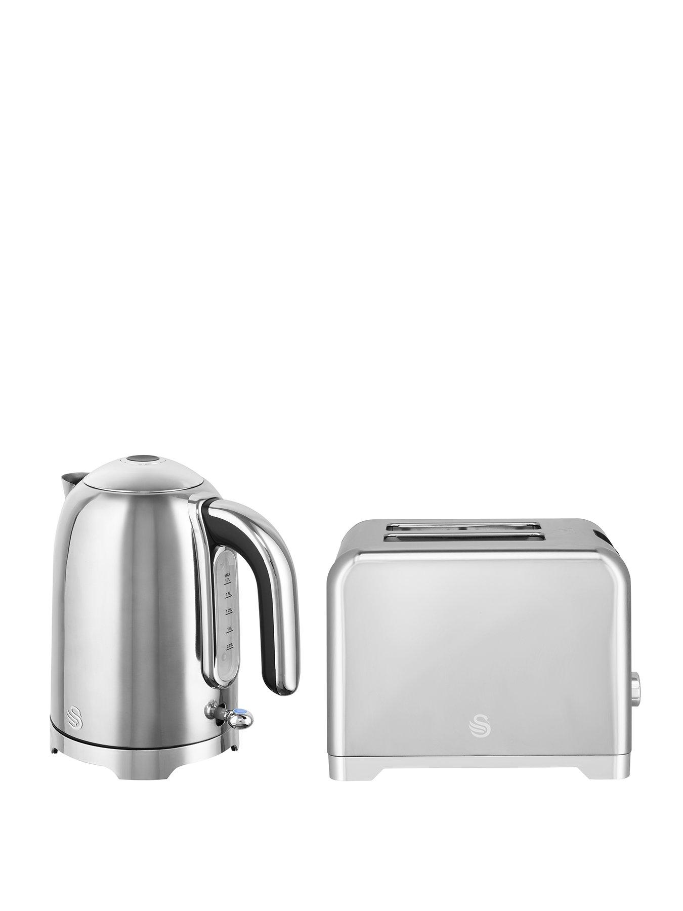 Swan Solace, 2 Slice Toaster Twin Pack Stainless Steel