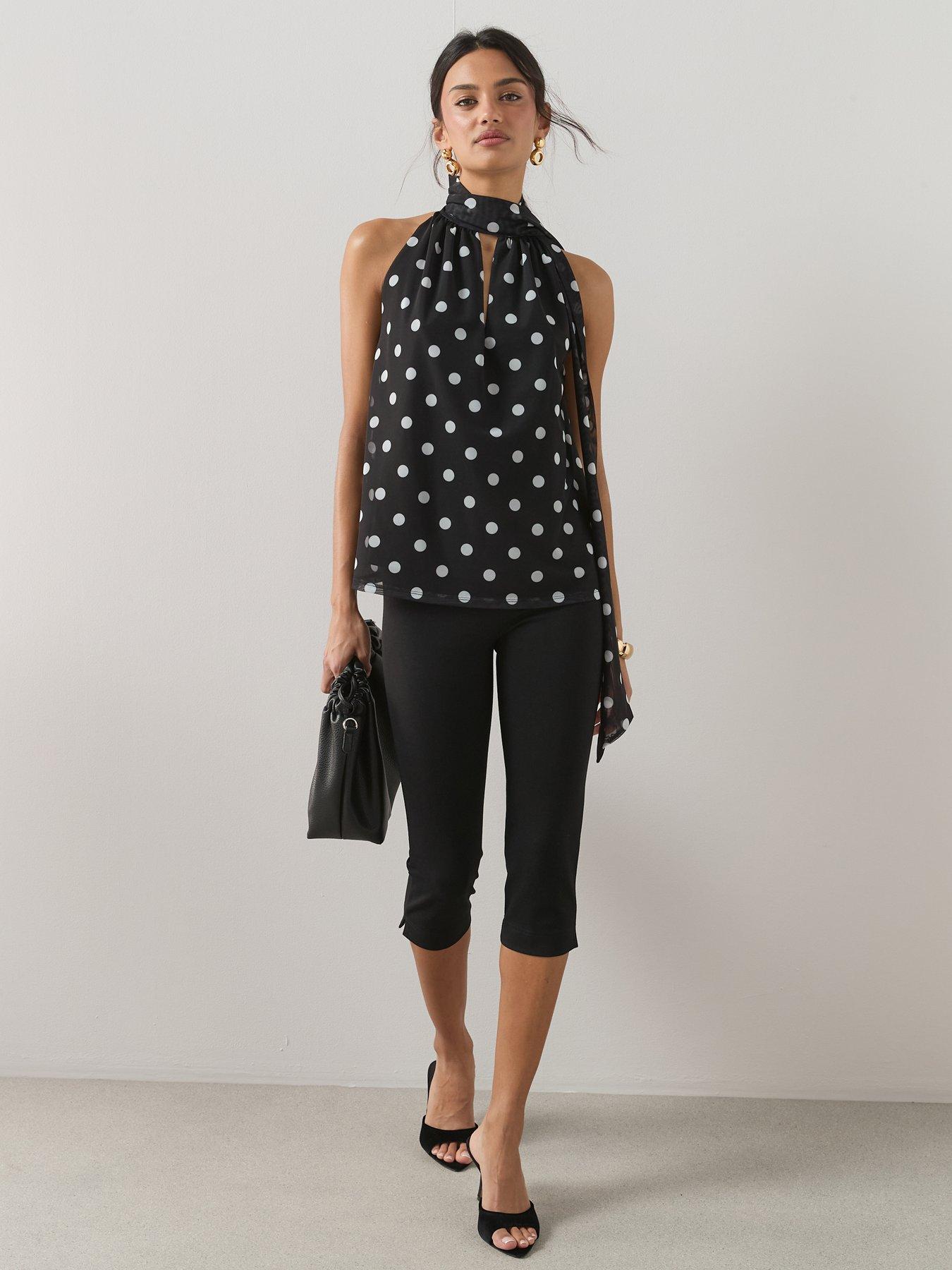the-very-collection-scarf-neck-spot-top-blackback