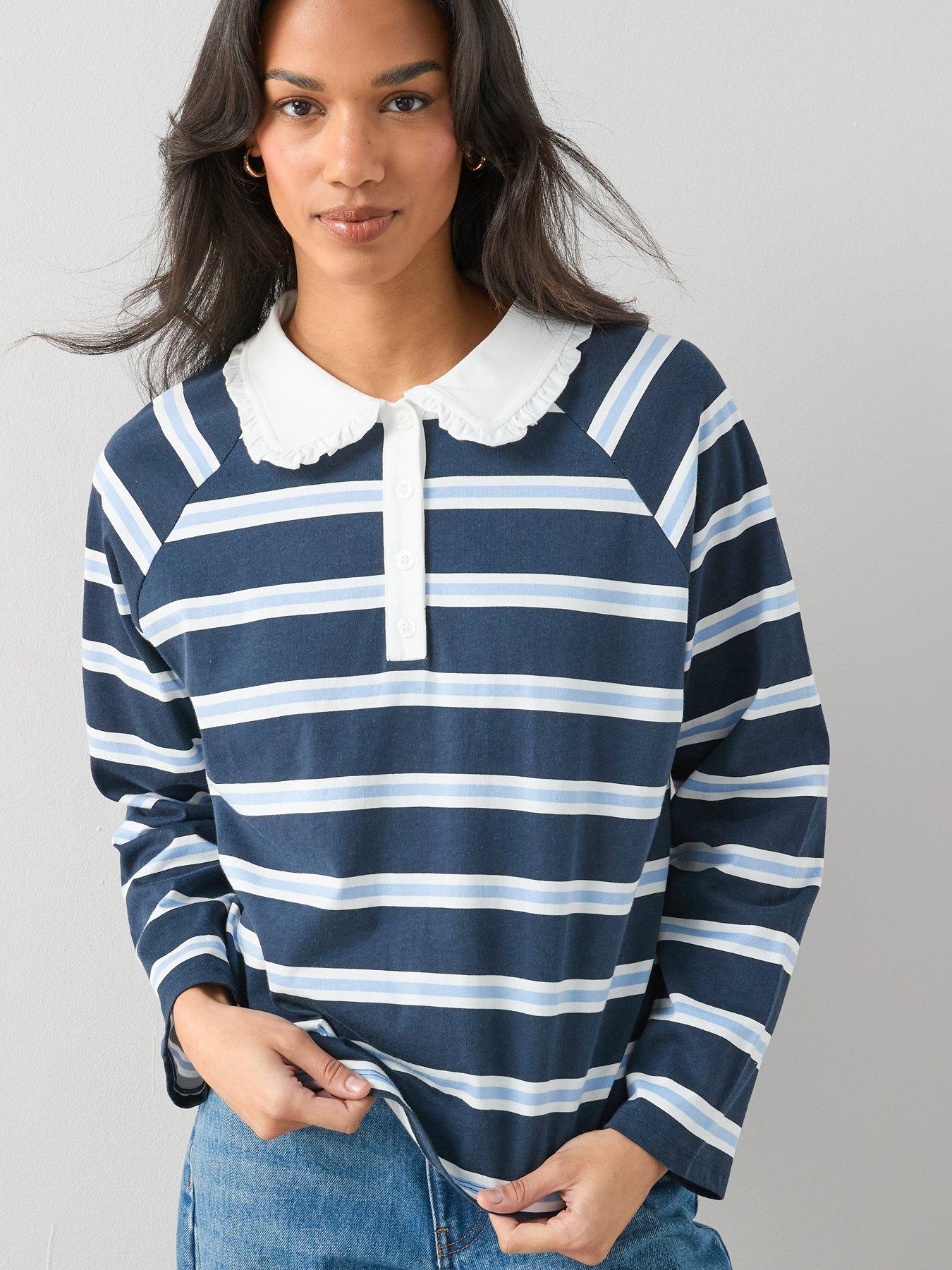 the-very-collection-stripe-collar-slouchy-rugby-top-bluefront
