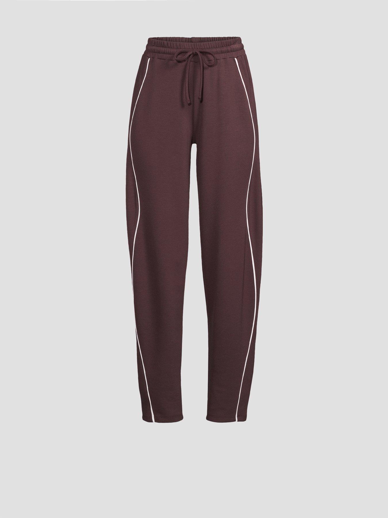 Image 7 of 7 of The Very Collection Piping Detail Jogger Co-Ord - Brown