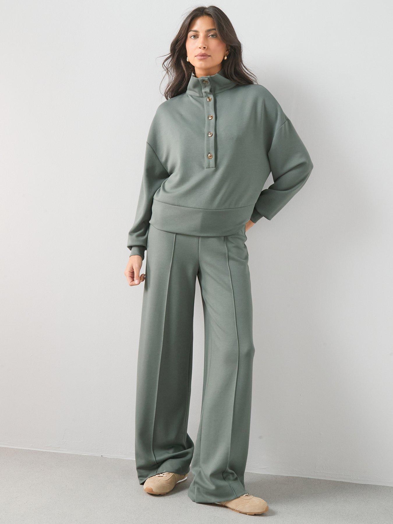 the-very-collection-soft-touch-modal-trouser-co-ord-greenfront