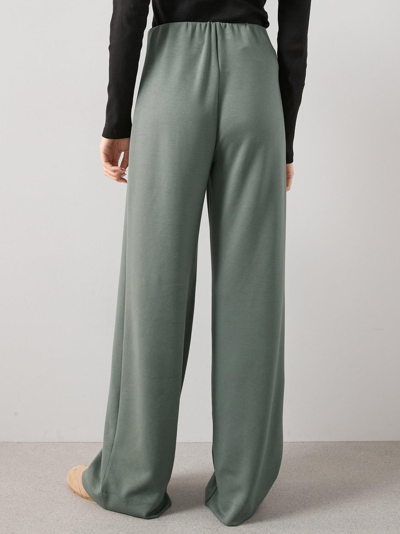 the-very-collection-soft-touch-modal-trouser-co-ord-greenstillFront