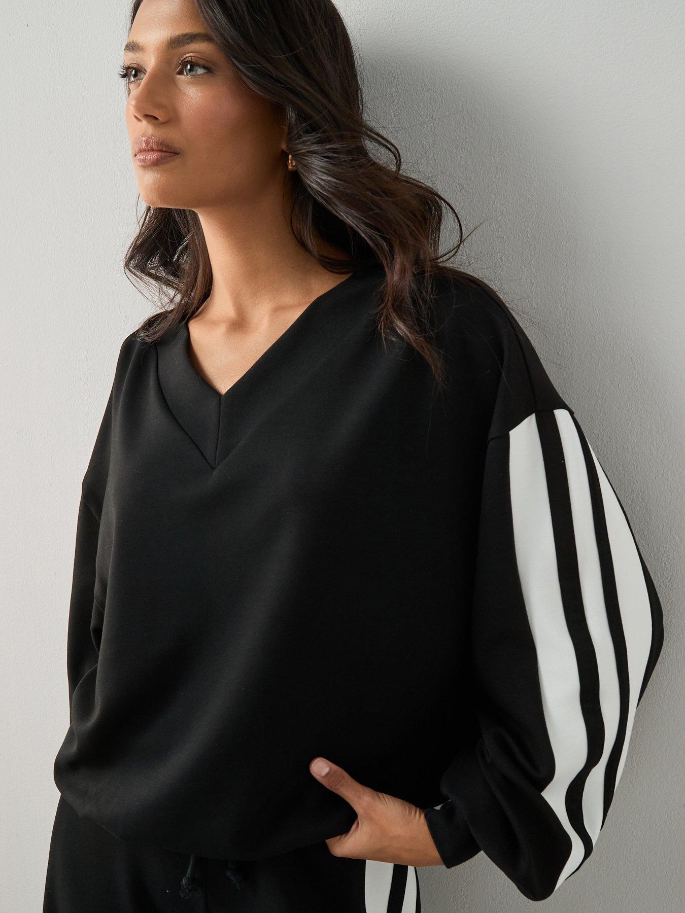 Image 5 of 6 of The Very Collection V Neck Side Stripe Co-Ord Top - Black