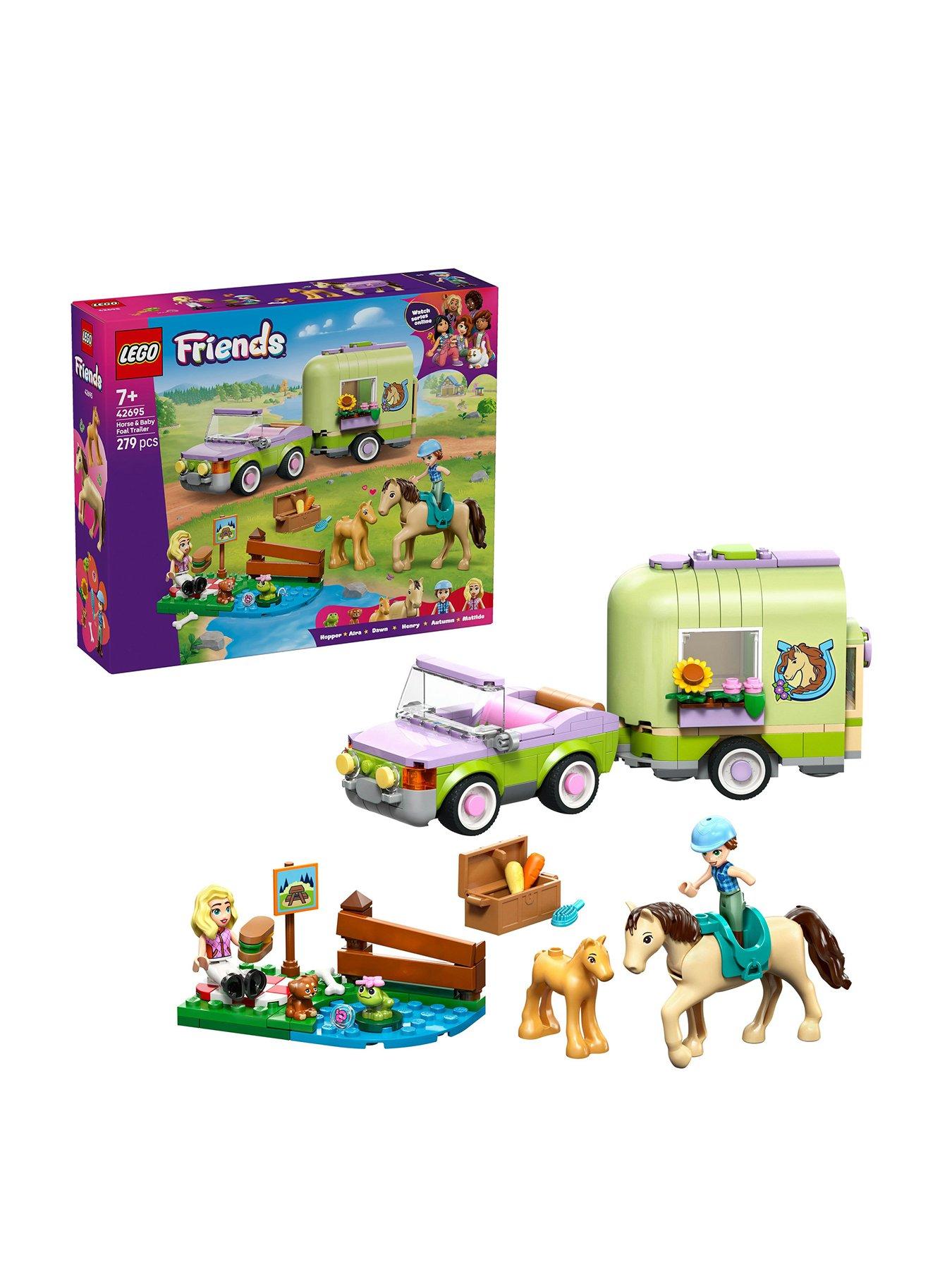lego-friends-horse-amp-baby-foal-trailer-toy-set-42695front