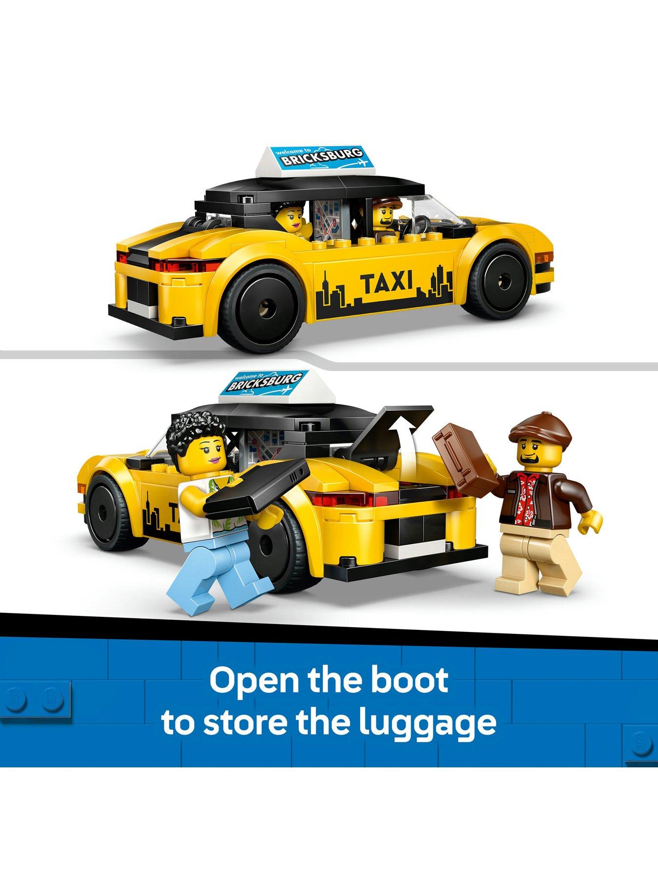 Image 4 of 8 of LEGO City Yellow Taxi - Model Car Kit with 2 Minifigures (60487)