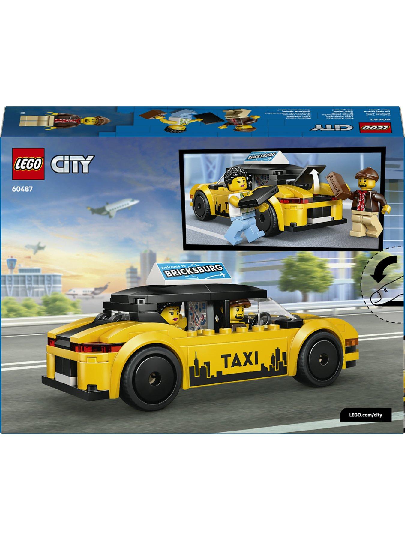 Image 7 of 8 of LEGO City Yellow Taxi - Model Car Kit with 2 Minifigures (60487)