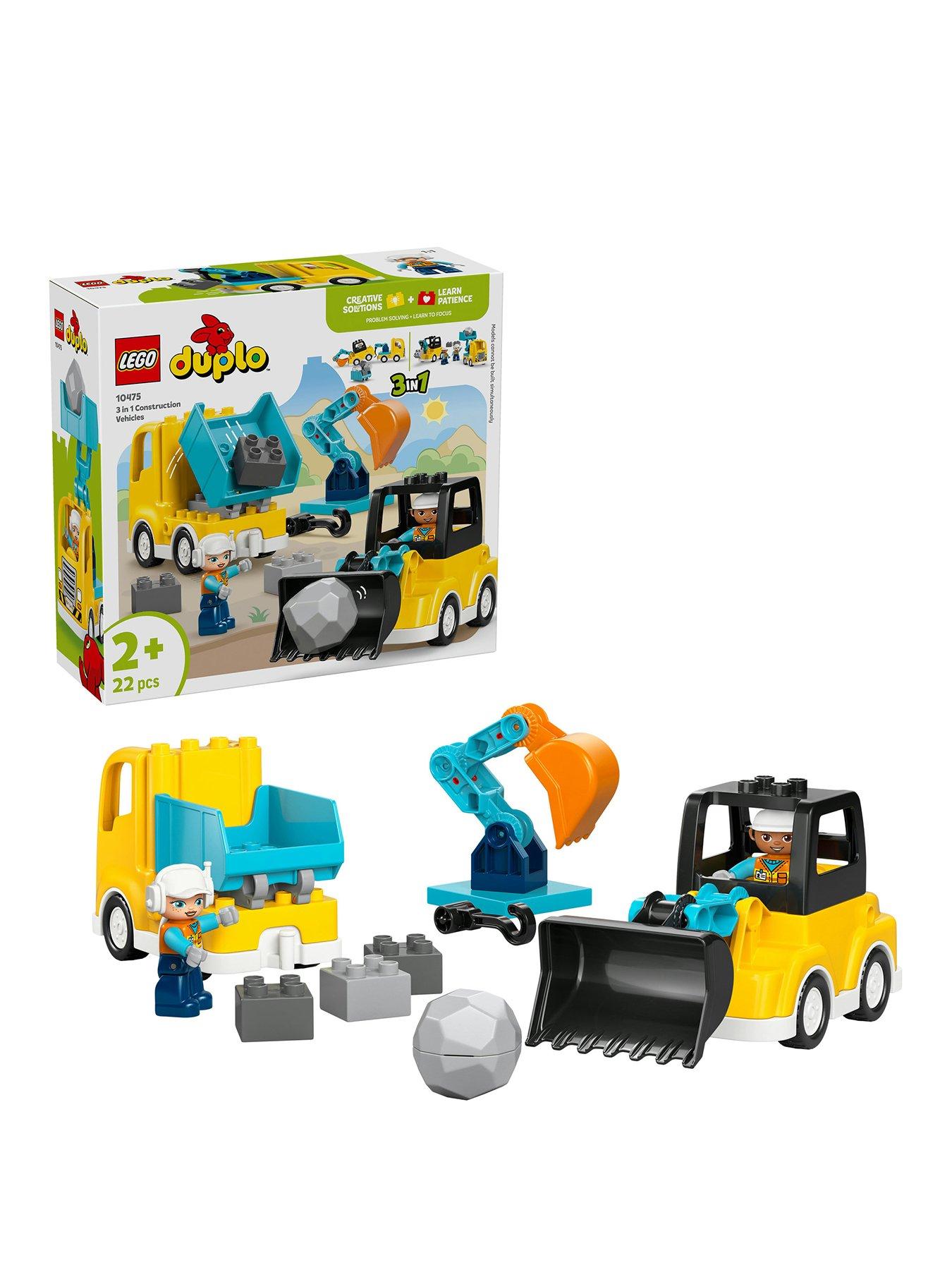 LEGO Duplo 3-in-1 Construction Vehicles Building Toy (10475)