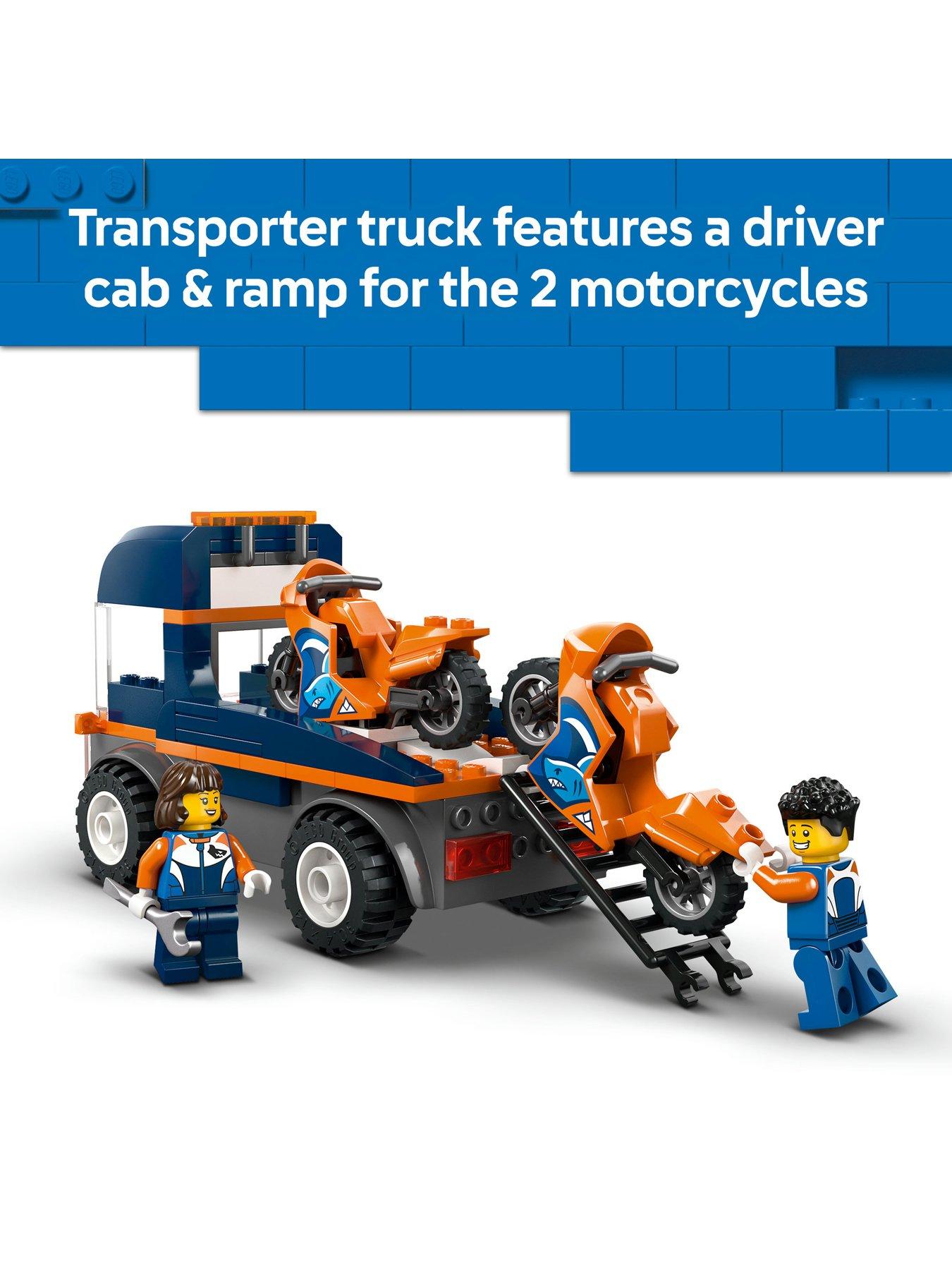 Image 4 of 8 of LEGO City Motorcycle Transporter Toy and 2 Minifigures (60491)