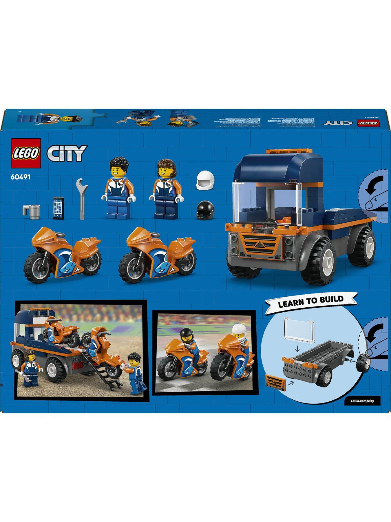 Image 7 of 8 of LEGO City Motorcycle Transporter Toy and 2 Minifigures (60491)