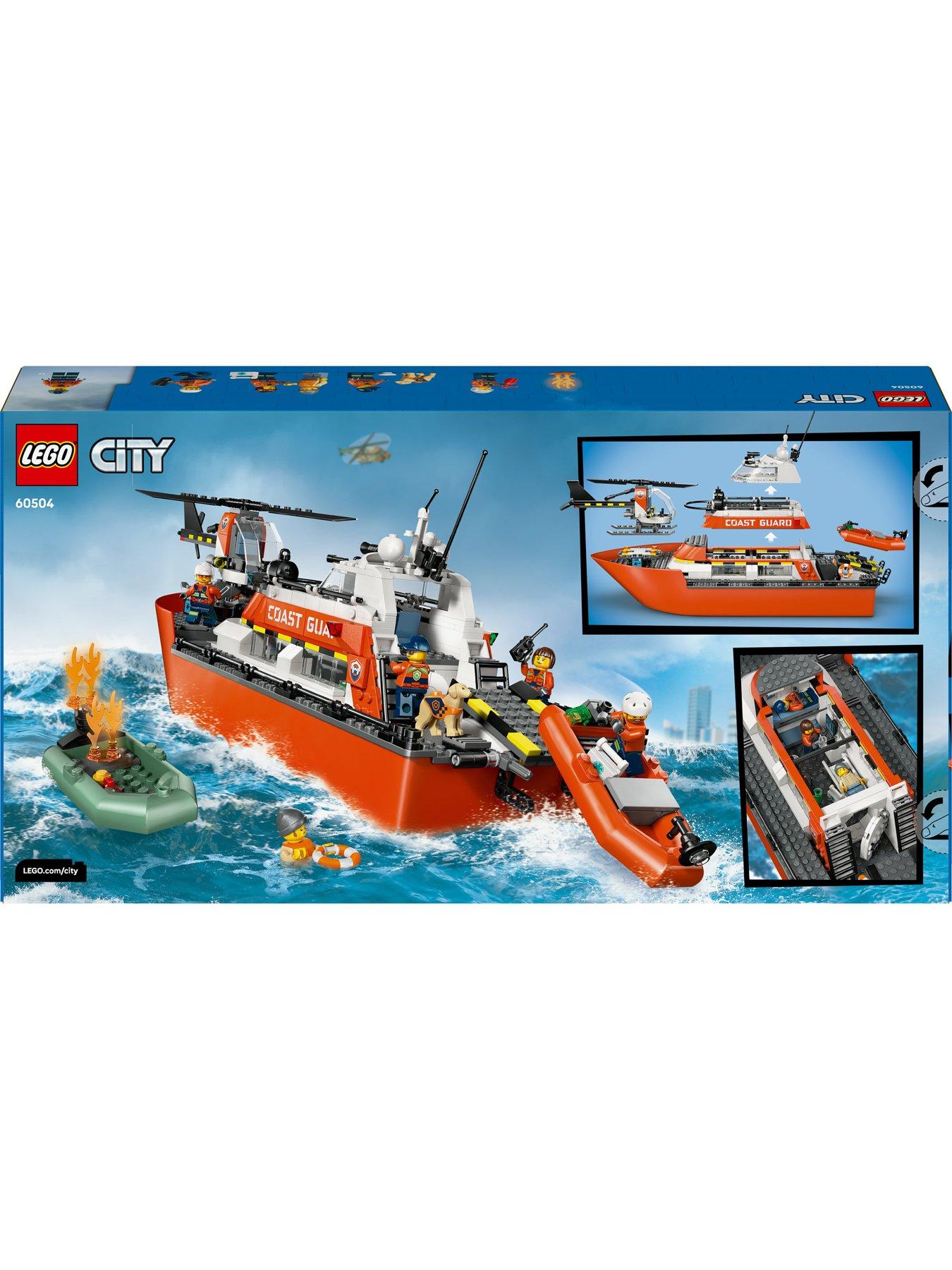 Image 7 of 8 of LEGO City Coast Guard Rescue Boat &amp; Helicopter Playset (60504)