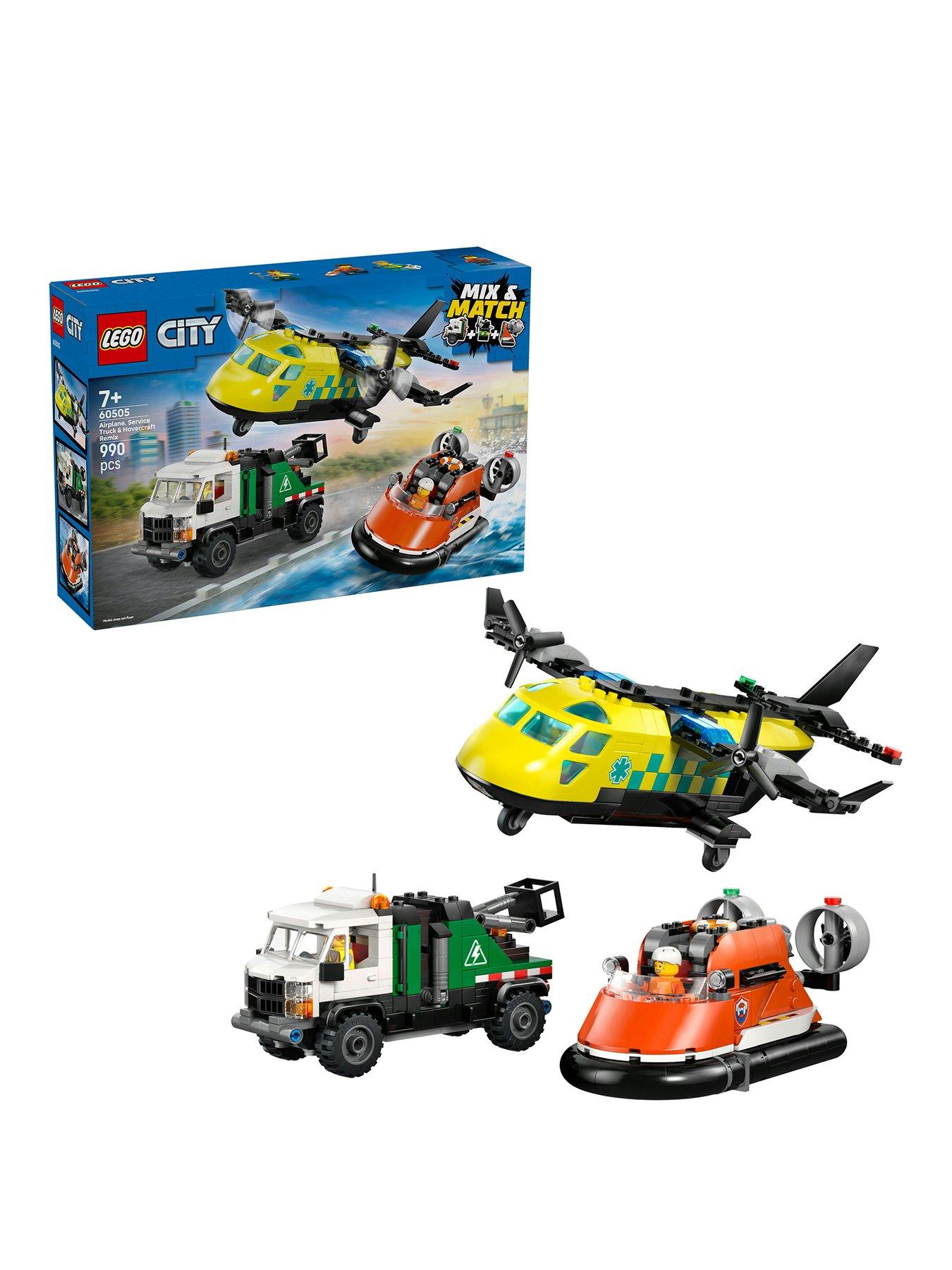 lego-city-airplane-service-truck-amp-hovercraft-remix-60505