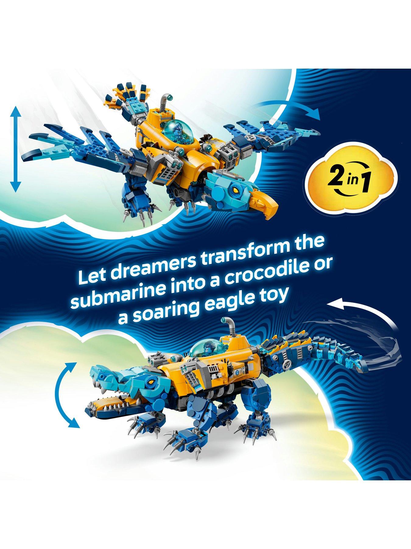 Image 3 of 8 of LEGO DreamZzz 2 in 1 Crocodile Submarine Toy 71512