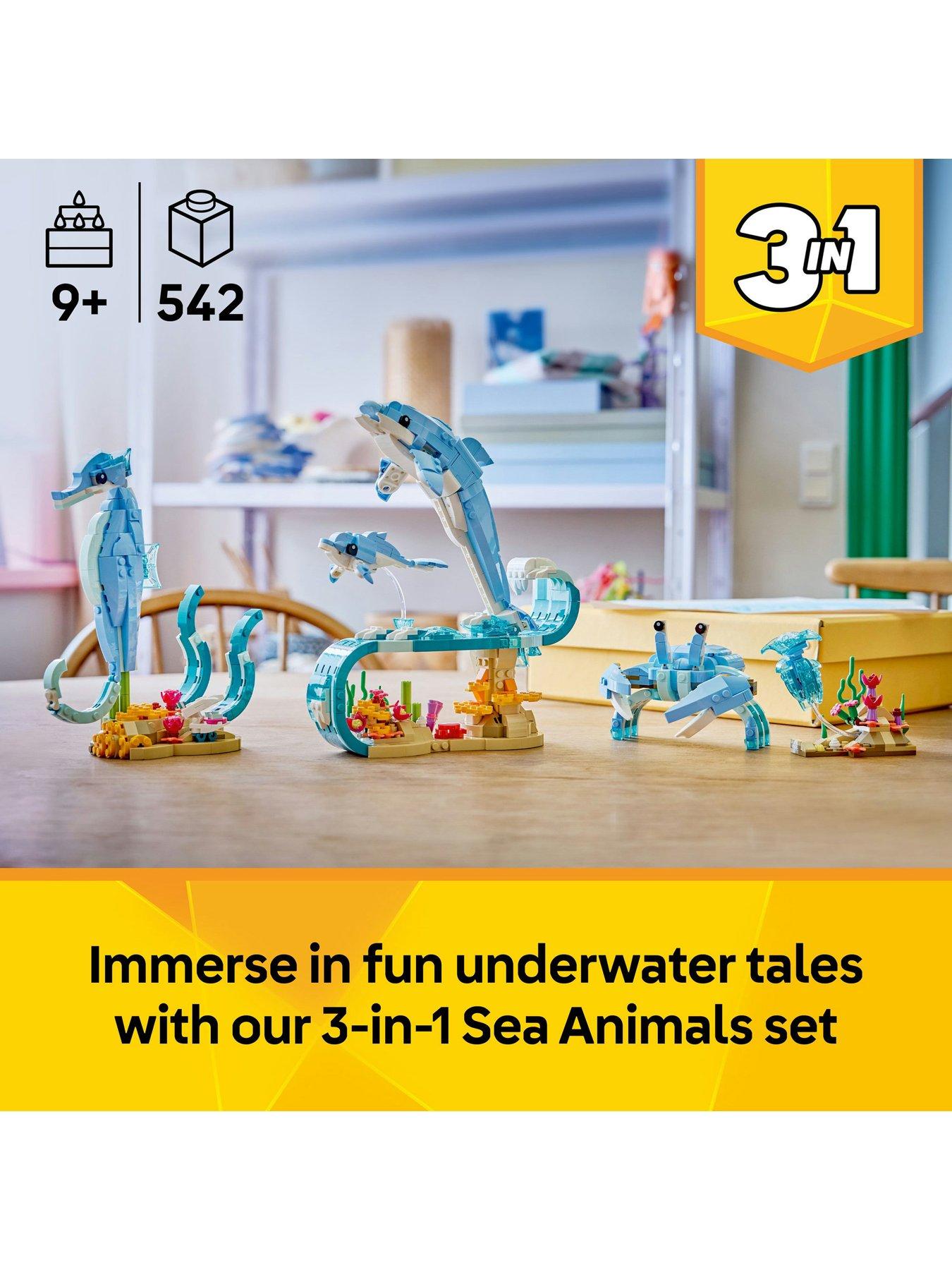 Image 2 of 8 of LEGO Creator 3in1 Sea Animals: Beautiful Dolphins 31385