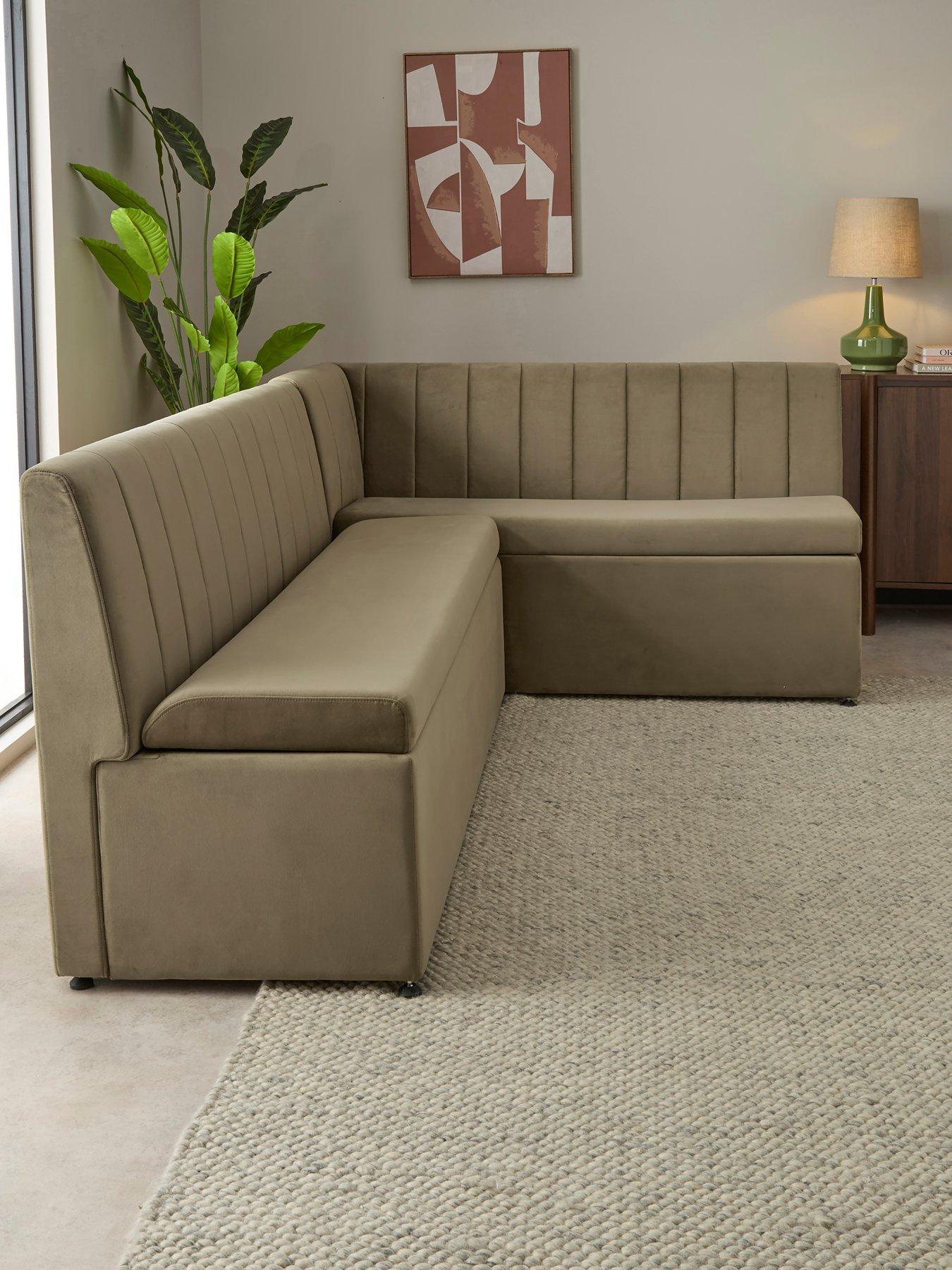 The Very Collection Sander Corner Storage Bench - Moss Green - FSC® Certified