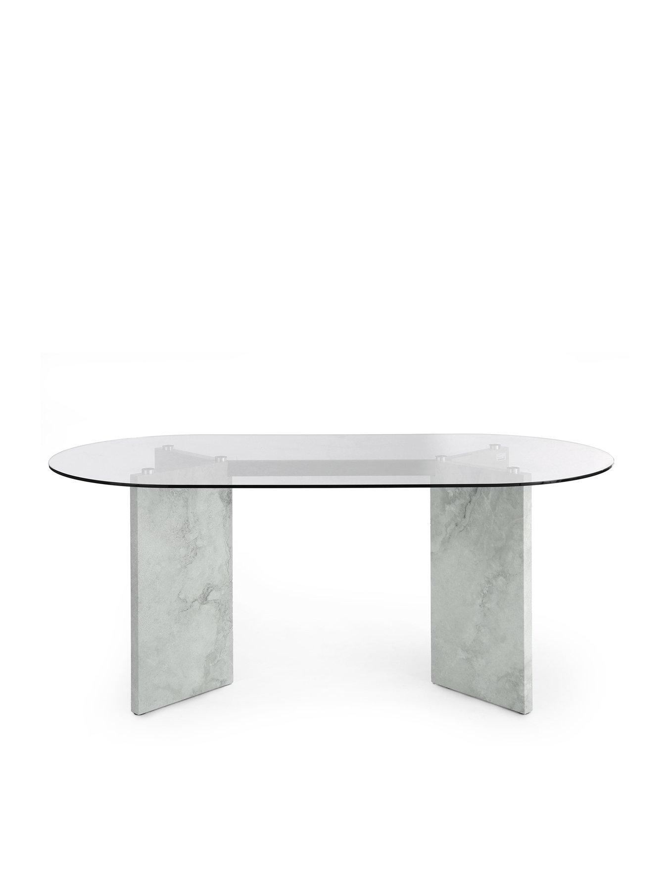 Image 3 of 5 of The Very Collection Lavine 180cm Dining Table With Glass Top