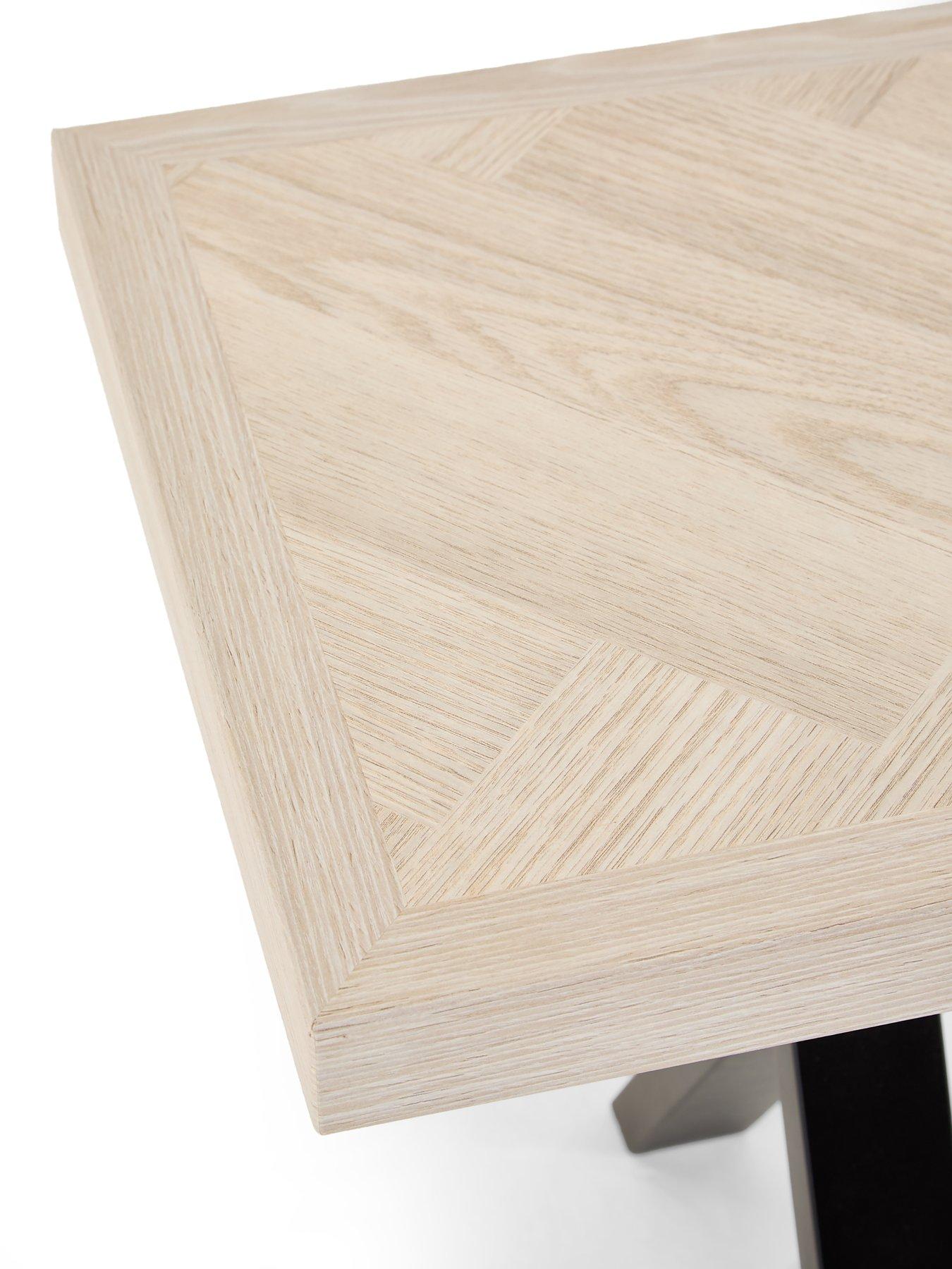 Image 4 of 6 of The Very Collection Kaia Chevron Bench With Black Legs