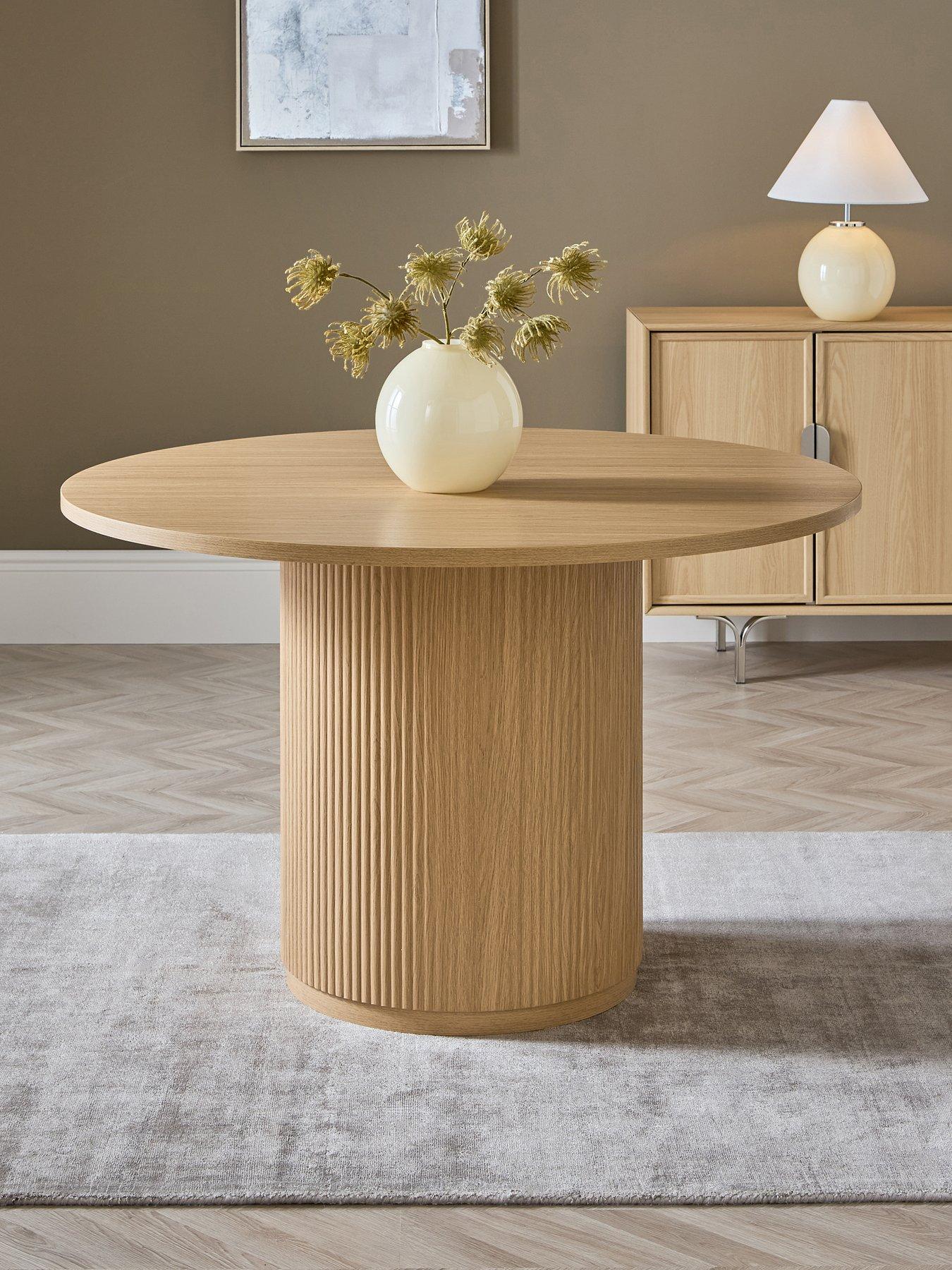 Image 1 of 5 of The Very Collection Carina Oak 120cm Round Dining Table