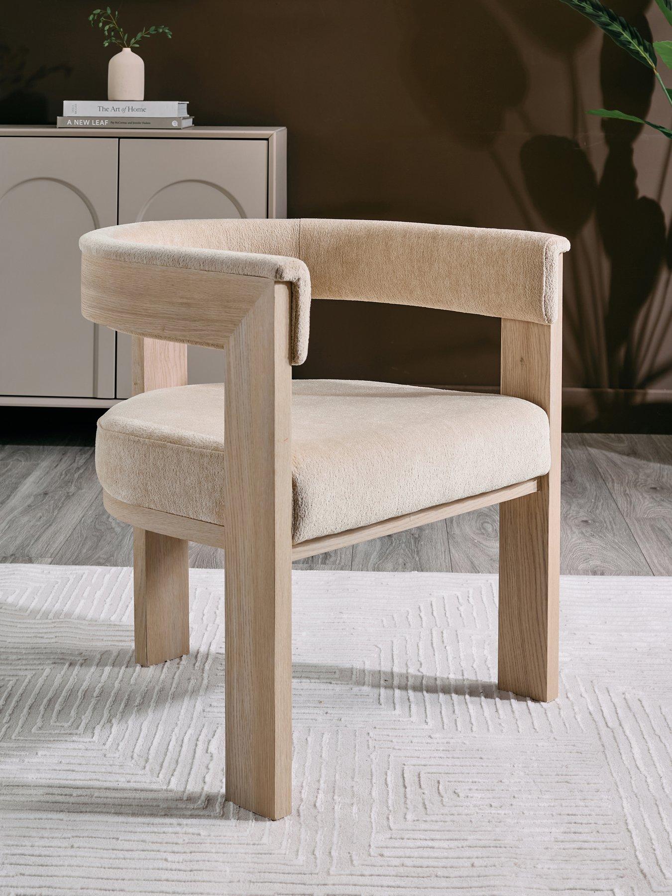 The Very Collection Arley Dining Chair - White Wash Oak/Natural