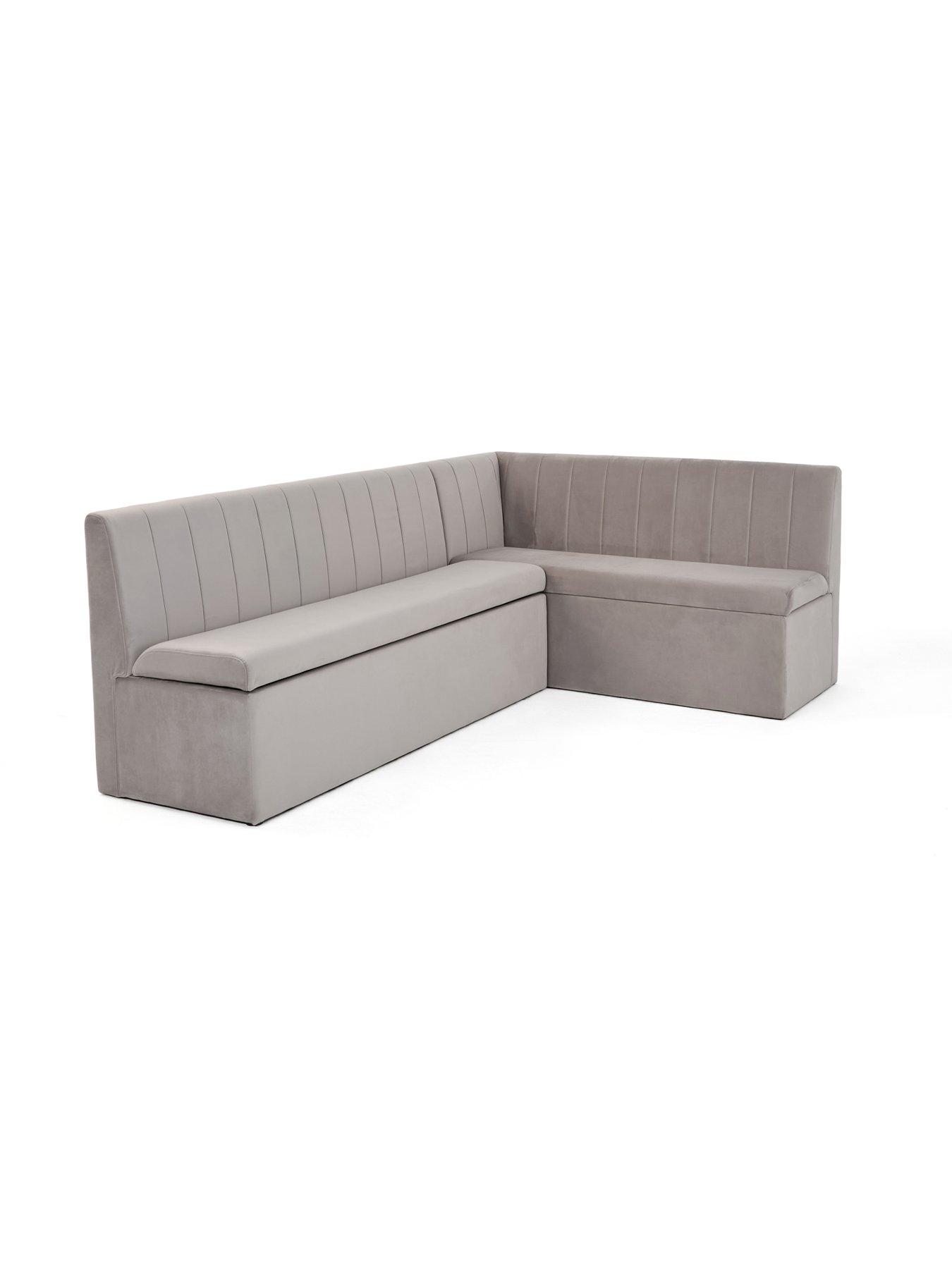Image 3 of 7 of The Very Collection Sander Corner Storage Booth - Grey - FSC&reg; Certified