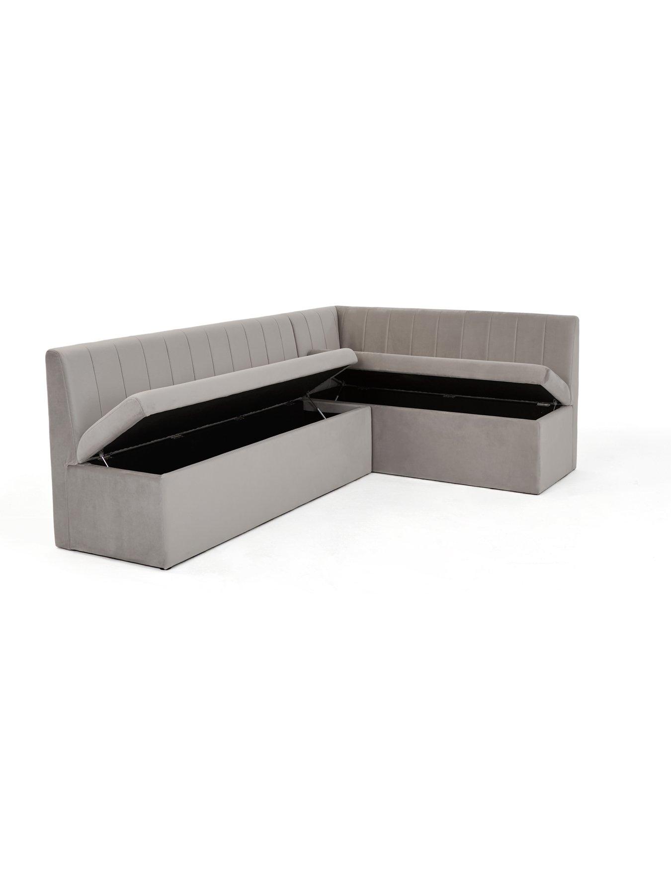 Image 4 of 7 of The Very Collection Sander Corner Storage Booth - Grey - FSC&reg; Certified