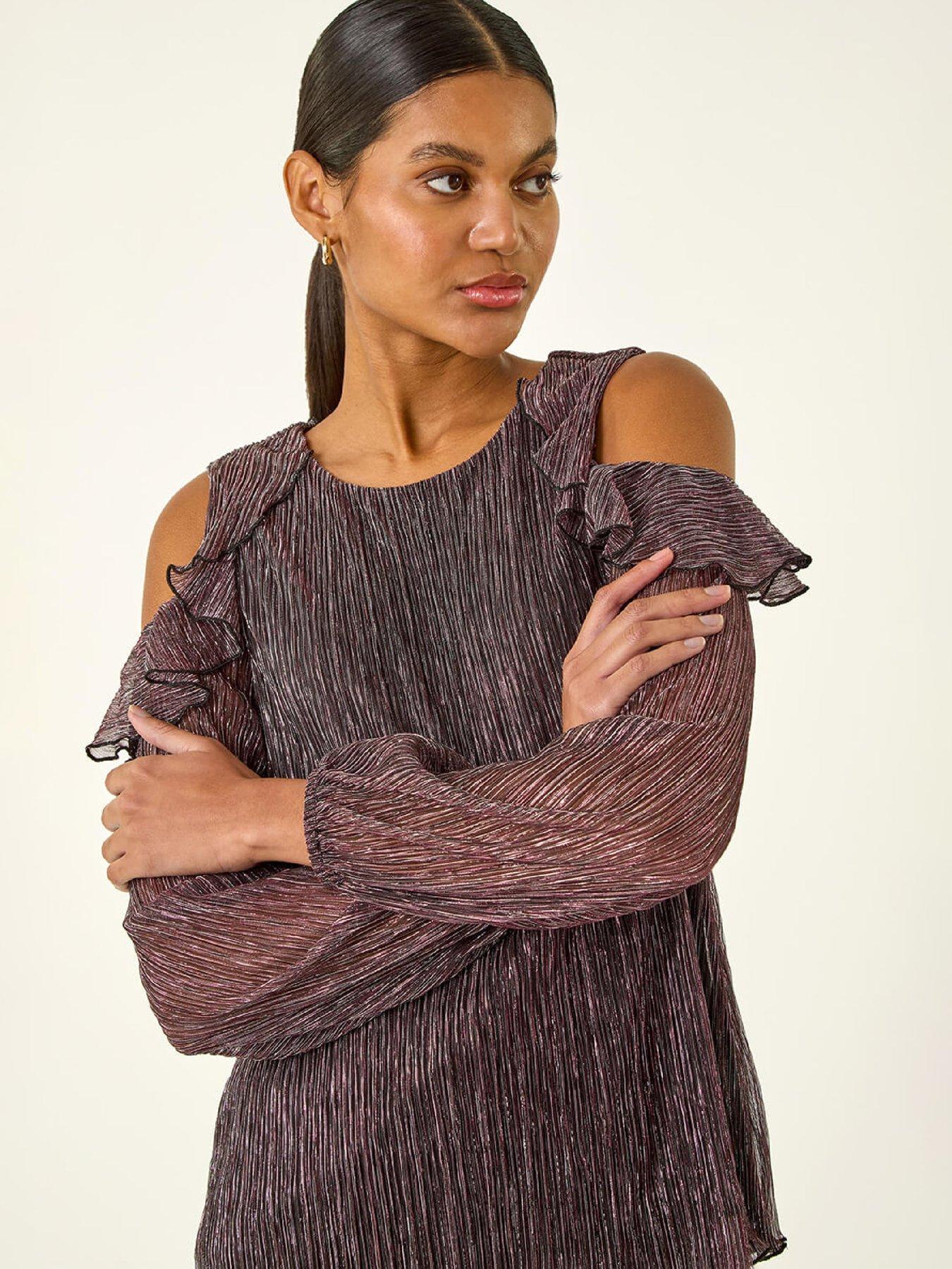 roman-shimmer-cold-shoulder-plisse-top-pinkoutfit