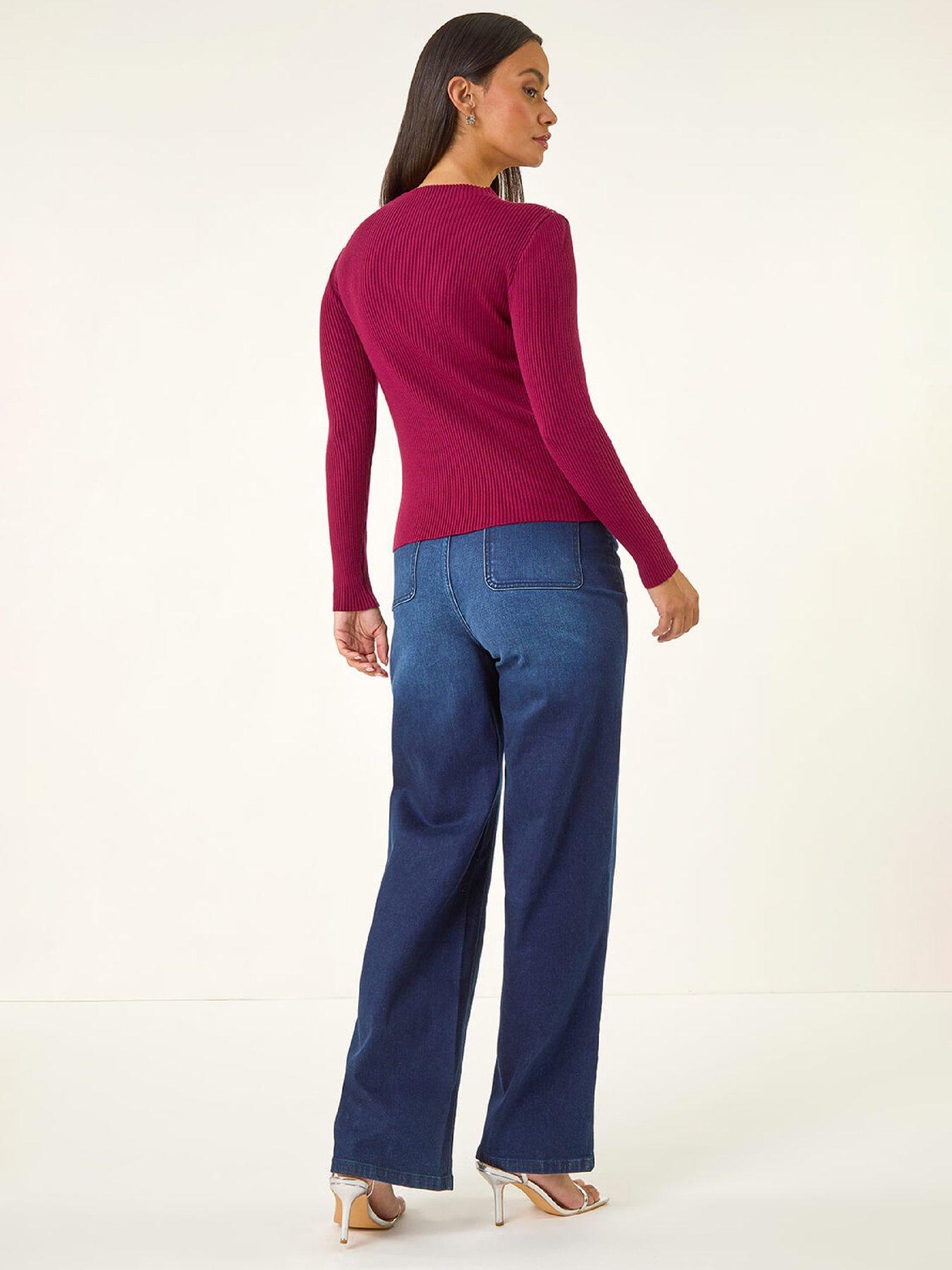 roman-dusk-sparkly-knit-jumper-burgundystillFront