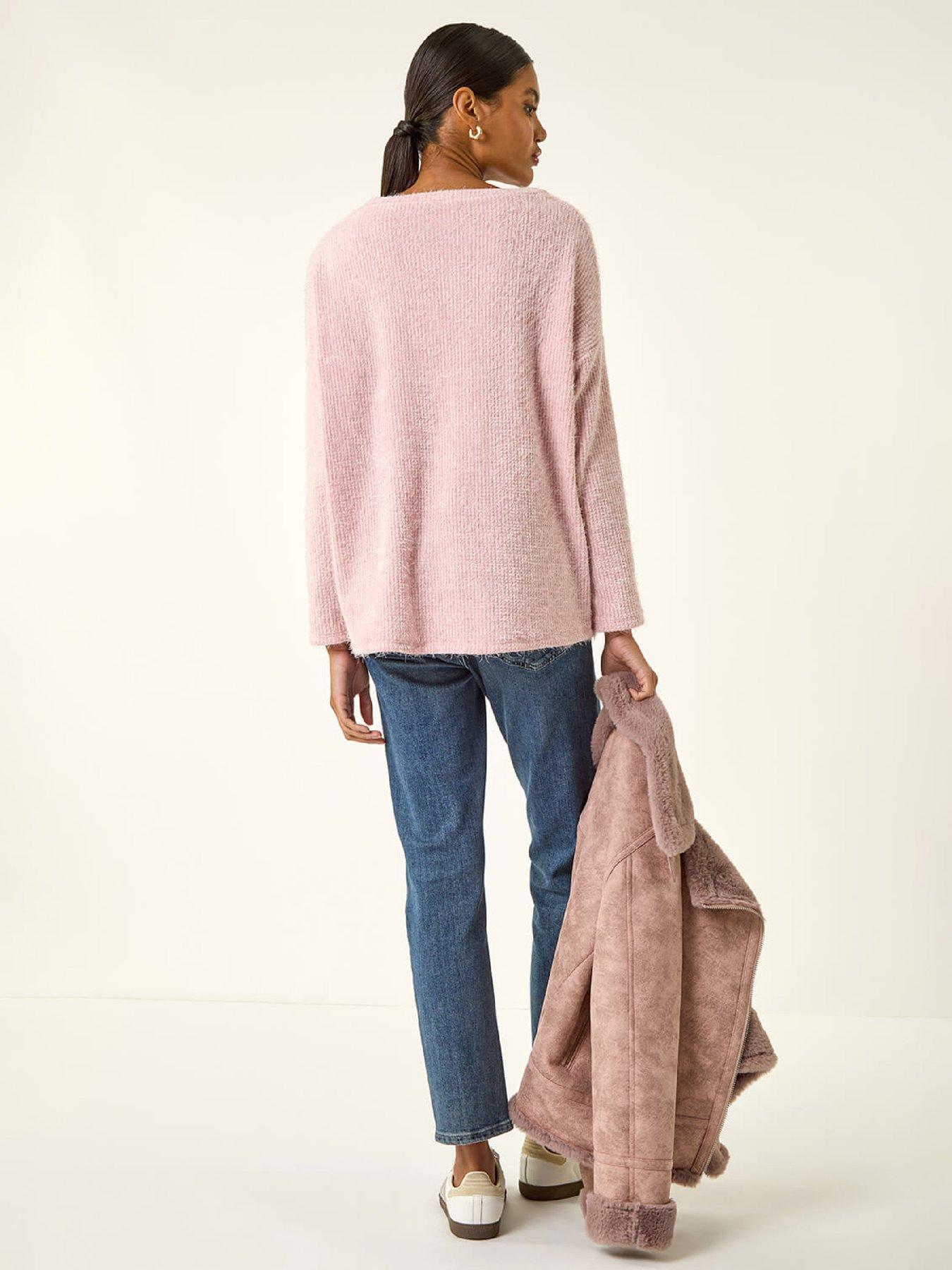 roman-soft-touch-textured-stretch-top-pinkstillFront