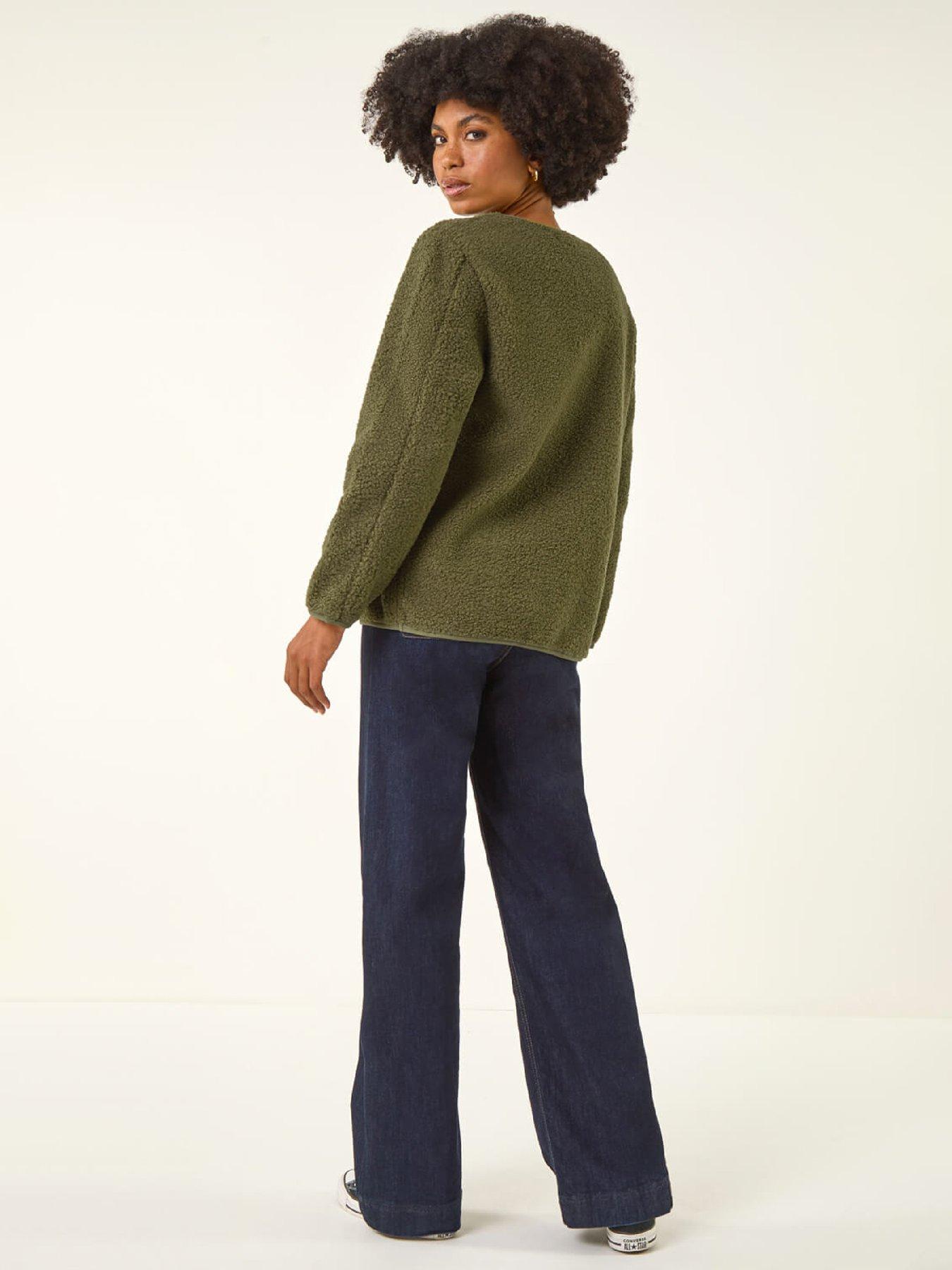 Image 2 of 5 of Roman Fleece Pocket Front Jacket - Khaki