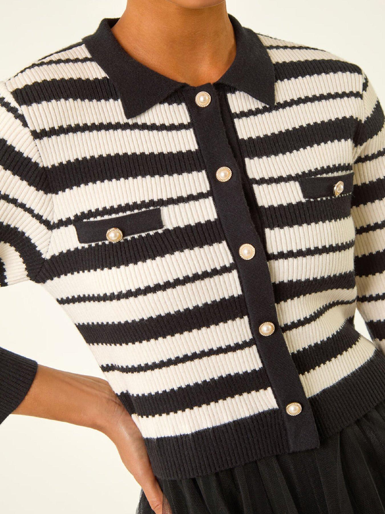 roman-petite-stripe-knit-midi-dress-blackdetail