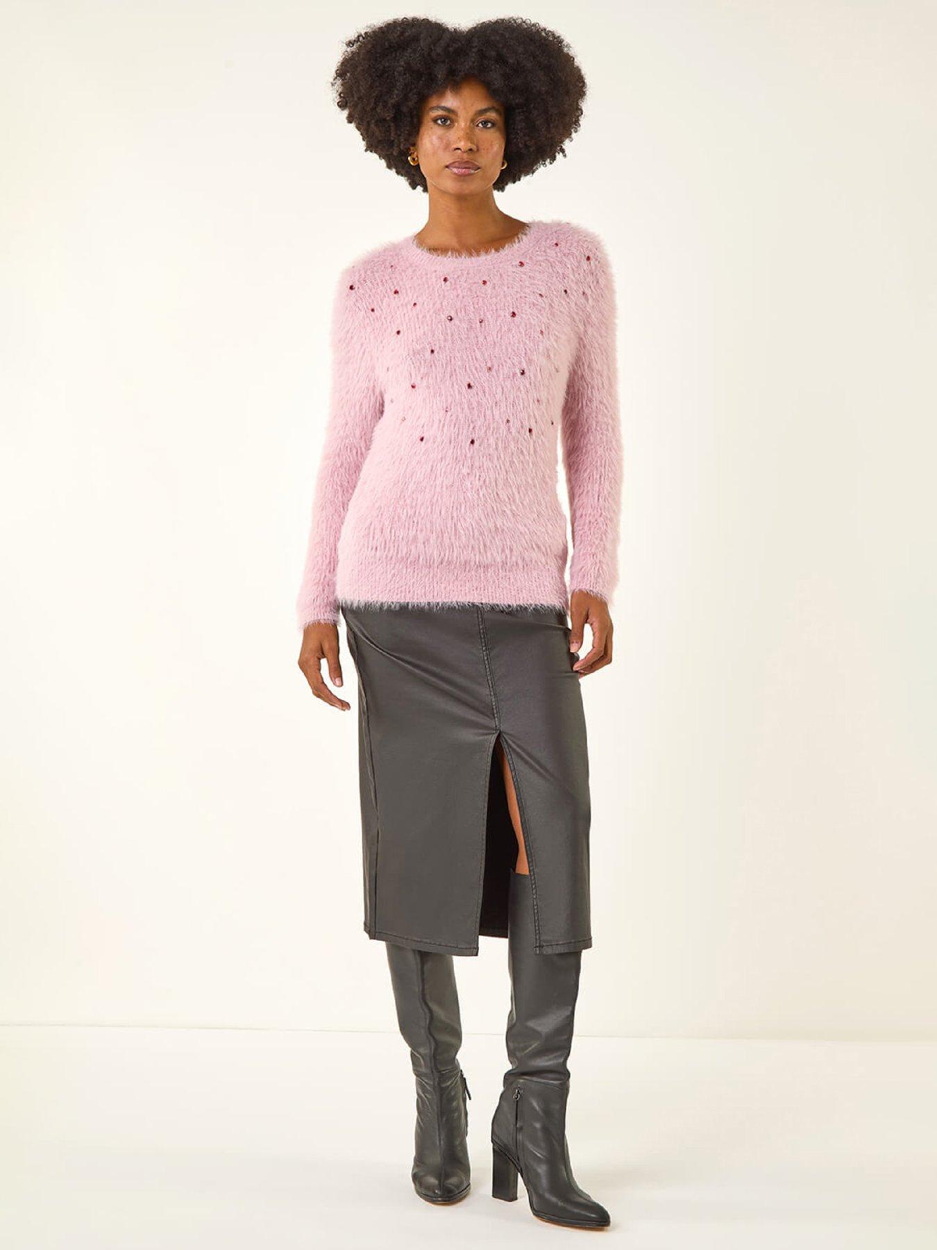 roman-embellished-fluffy-knit-jumper-light-pinkback