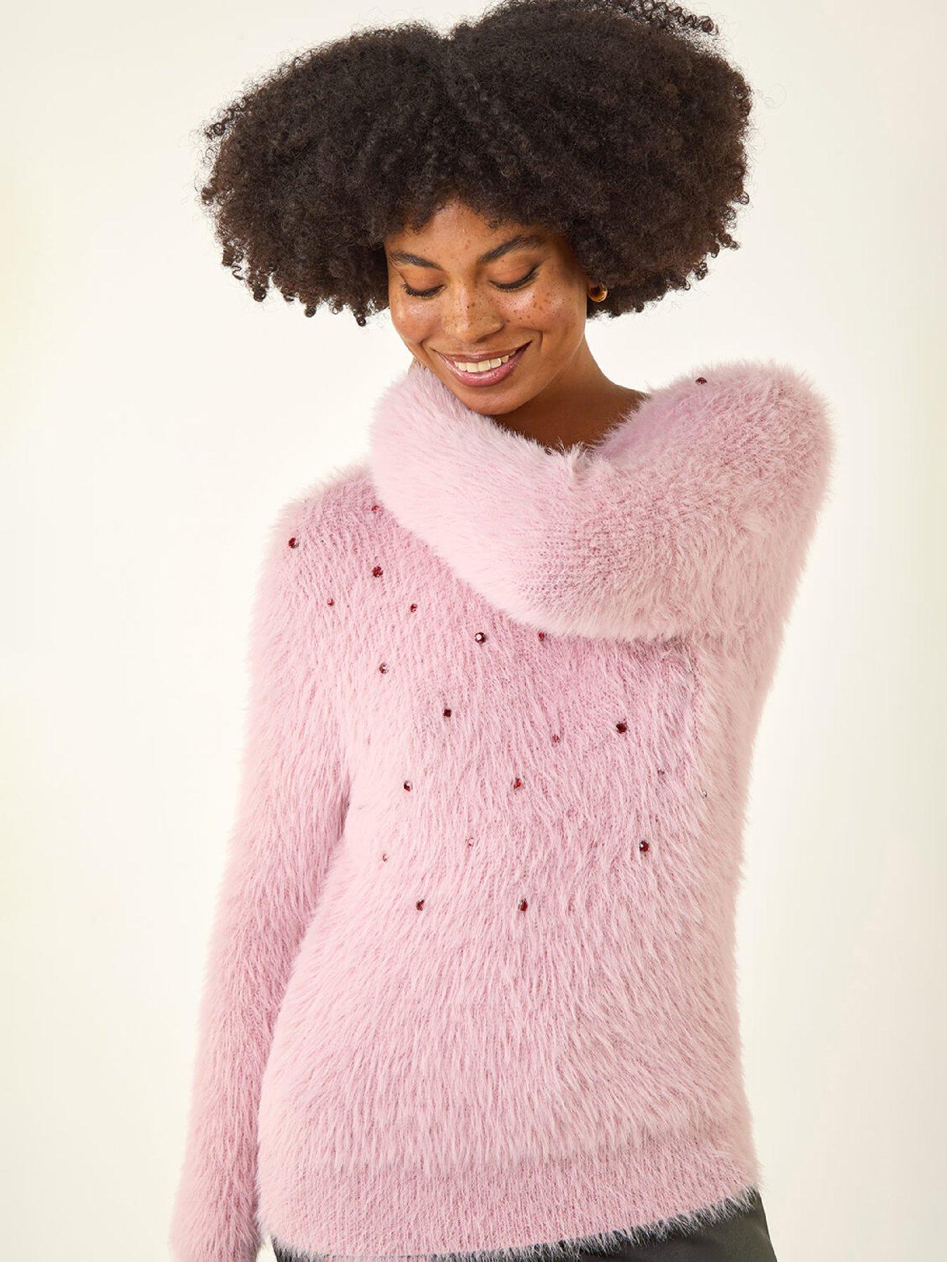 roman-embellished-fluffy-knit-jumper-light-pinkoutfit