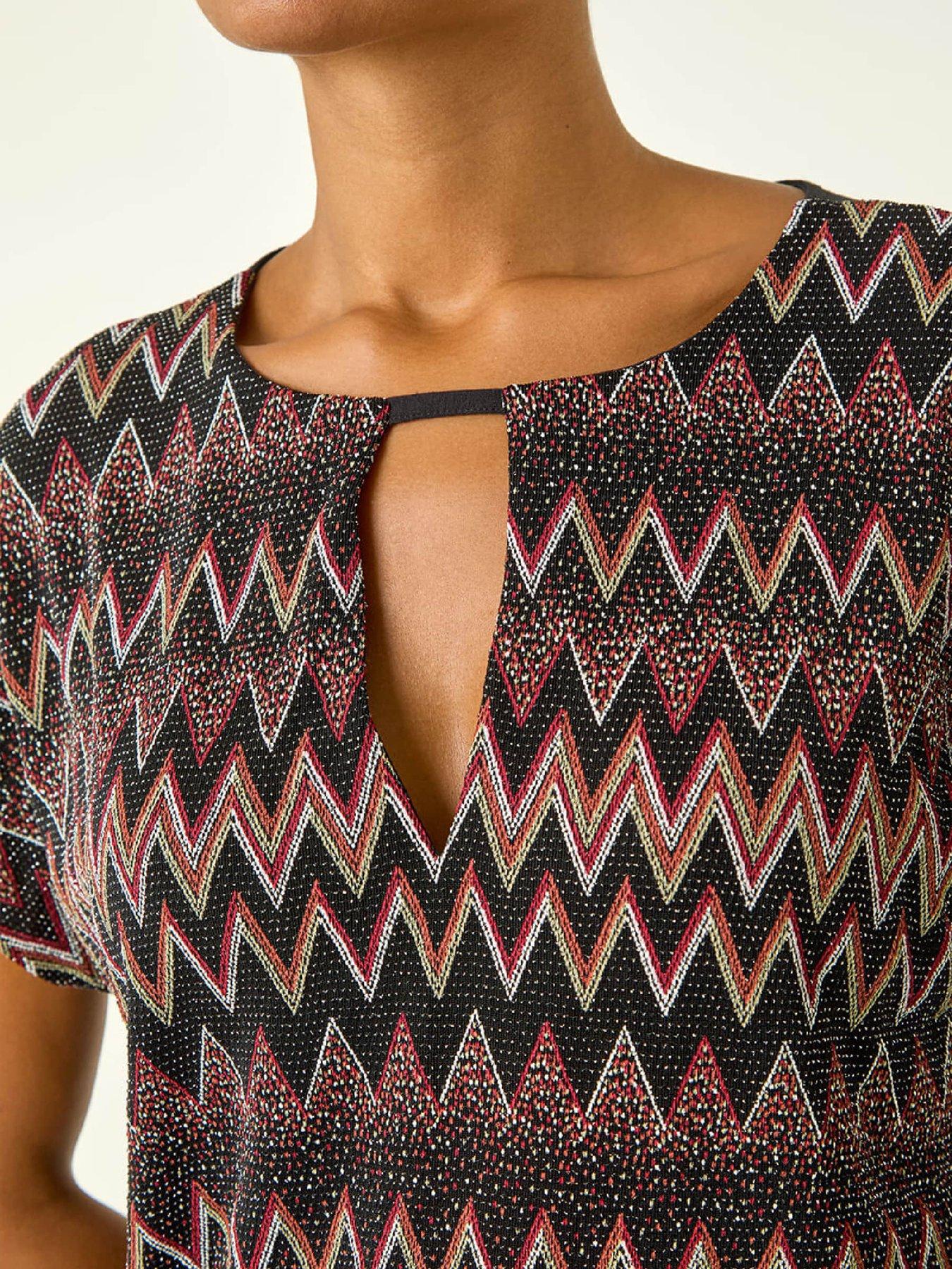 roman-zig-zag-print-bubble-hem-top-bronzedetail