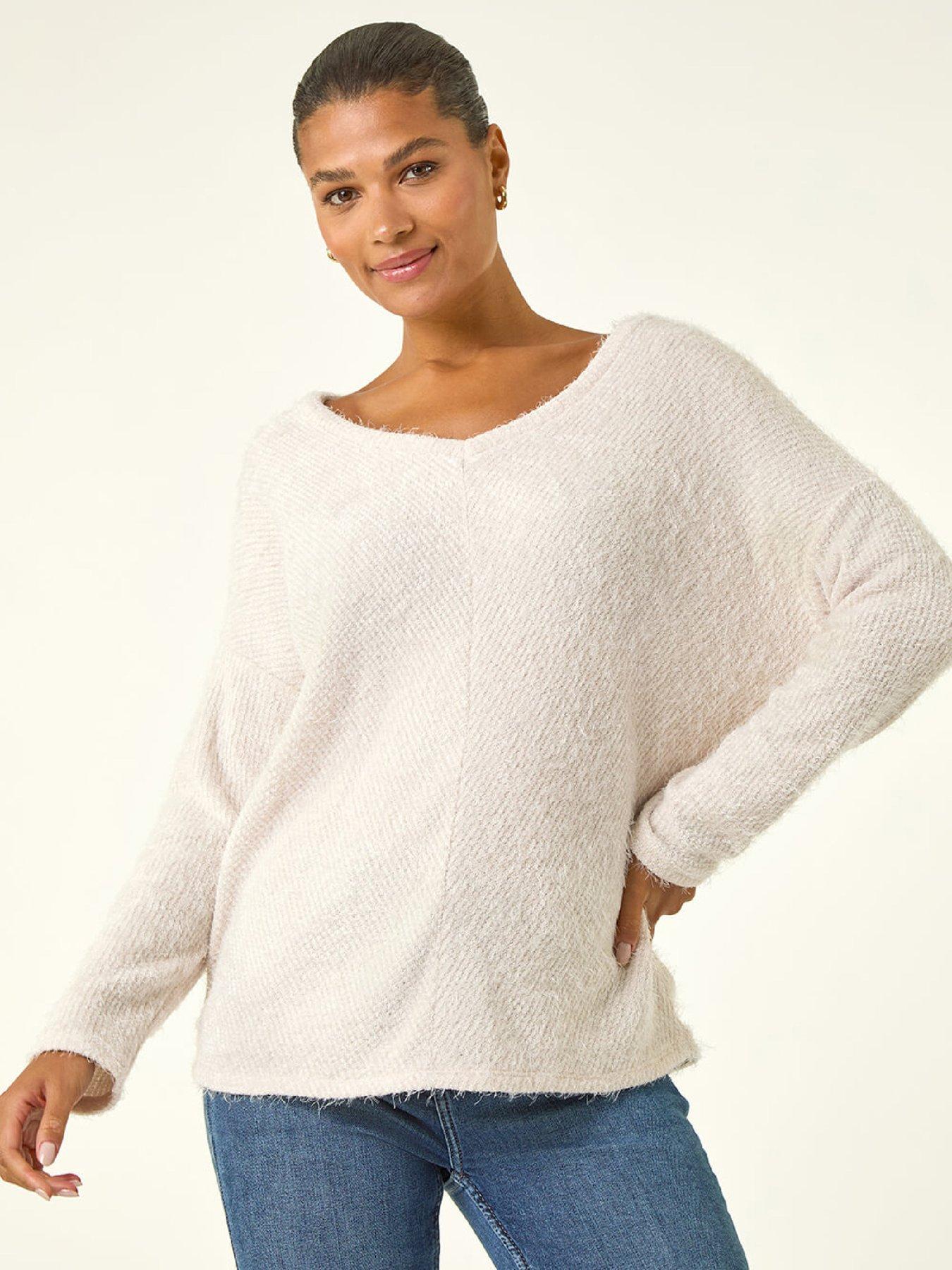 Image 1 of 5 of Roman Soft Touch Textured Stretch Top - Beige