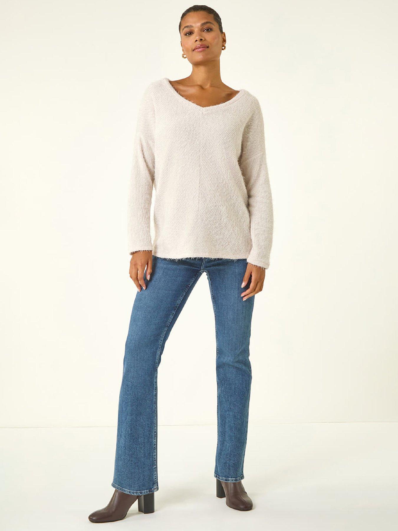 Image 3 of 5 of Roman Soft Touch Textured Stretch Top - Beige