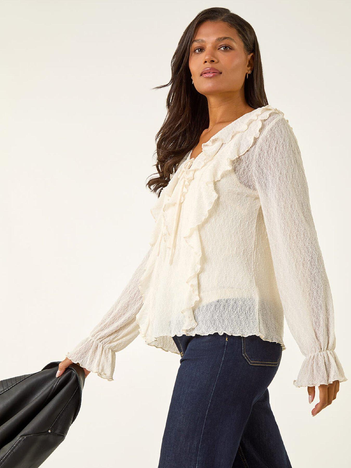roman-lace-ruffle-front-top-ivoryoutfit