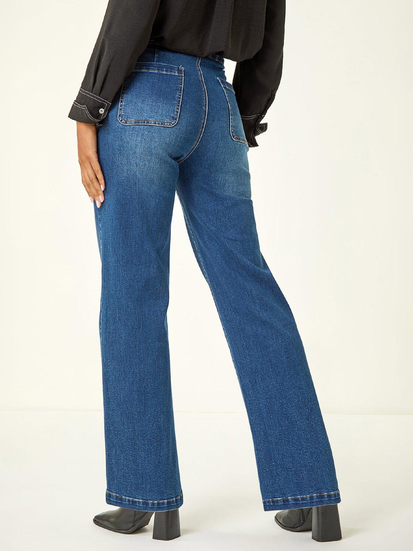 Image 2 of 5 of Roman Buttoned Pocket Jeans - Blue