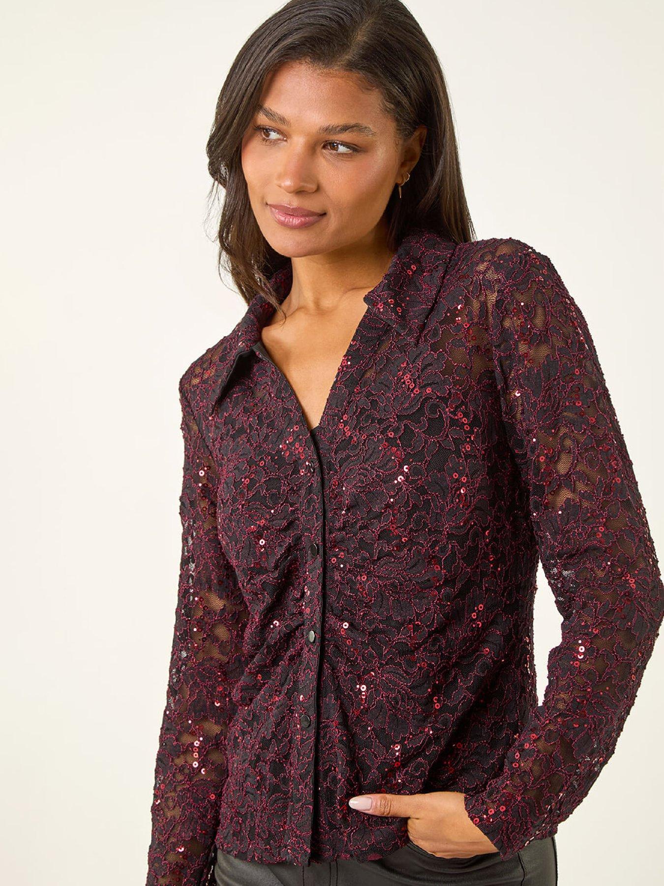 roman-sequin-lace-collared-blouse-winefront