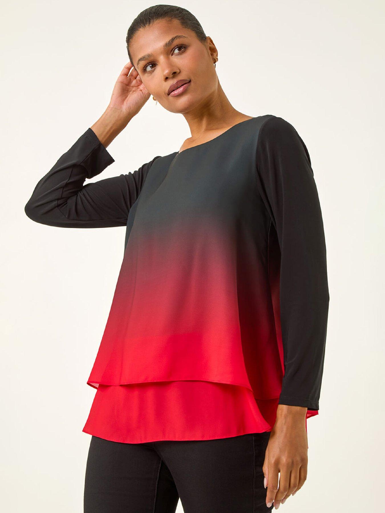 roman-ombre-chiffon-overlay-top-redfront