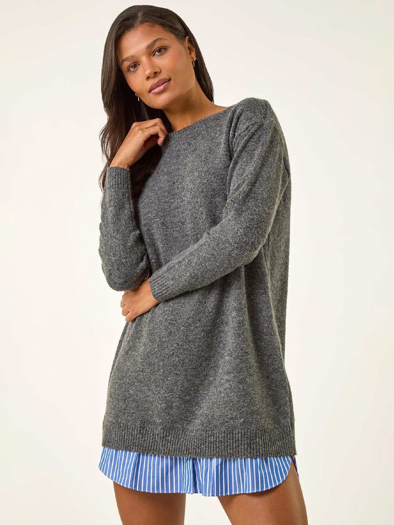 roman-mock-shirt-knitted-dress-greyfront