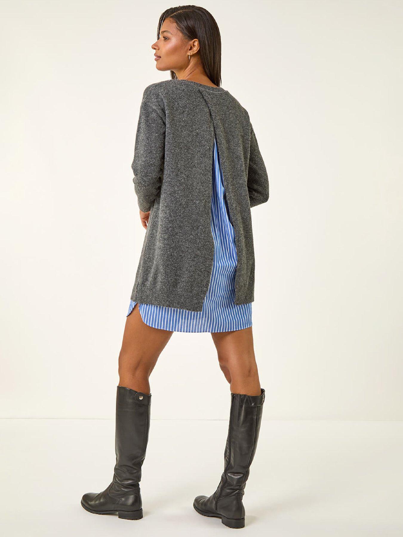 roman-mock-shirt-knitted-dress-greystillFront