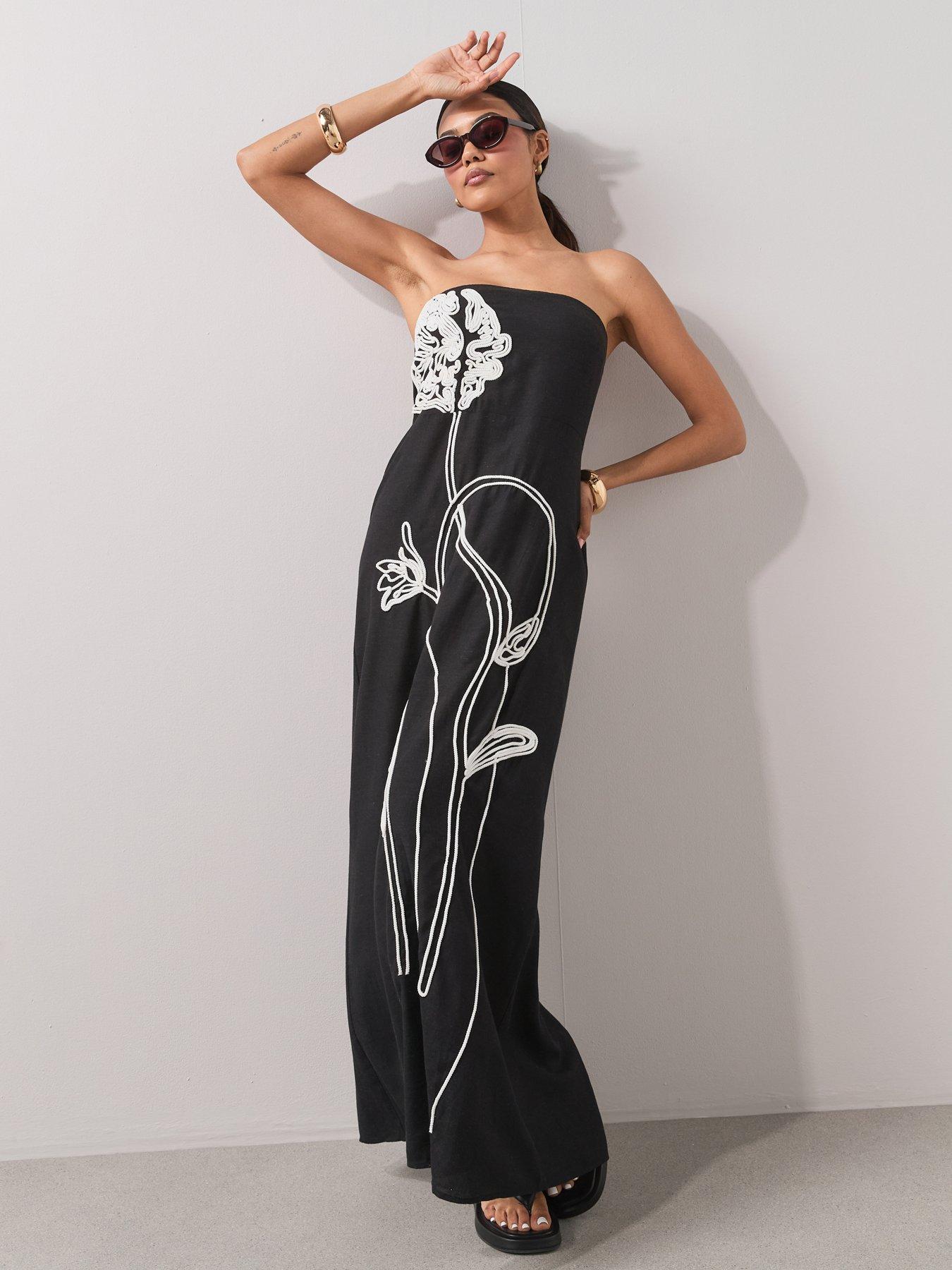 The Very Collection Embroidered Bandeau Beach Dress