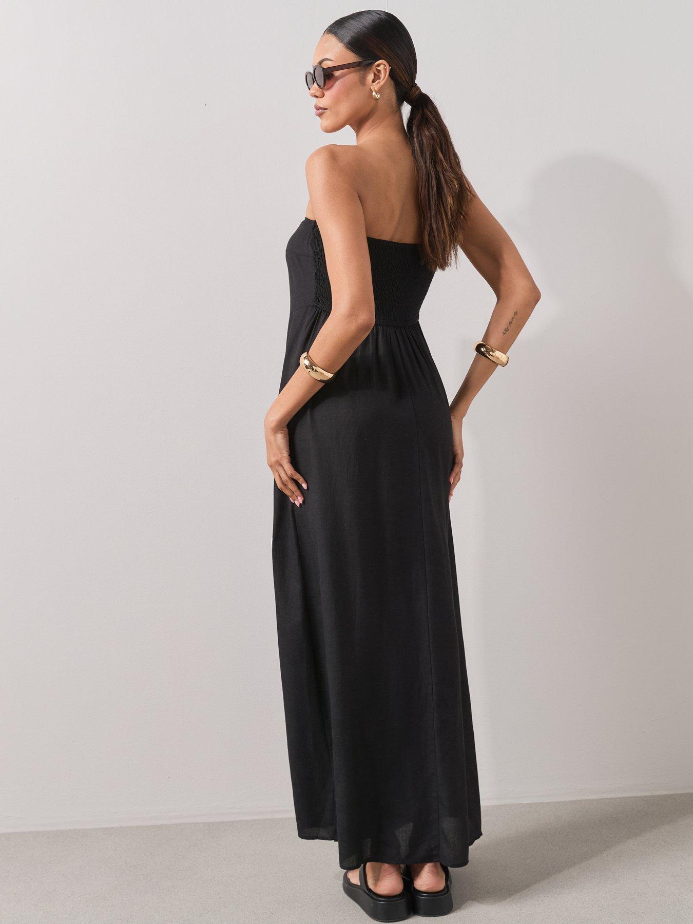 Image 2 of 7 of The Very Collection Embroidered Bandeau Beach Dress