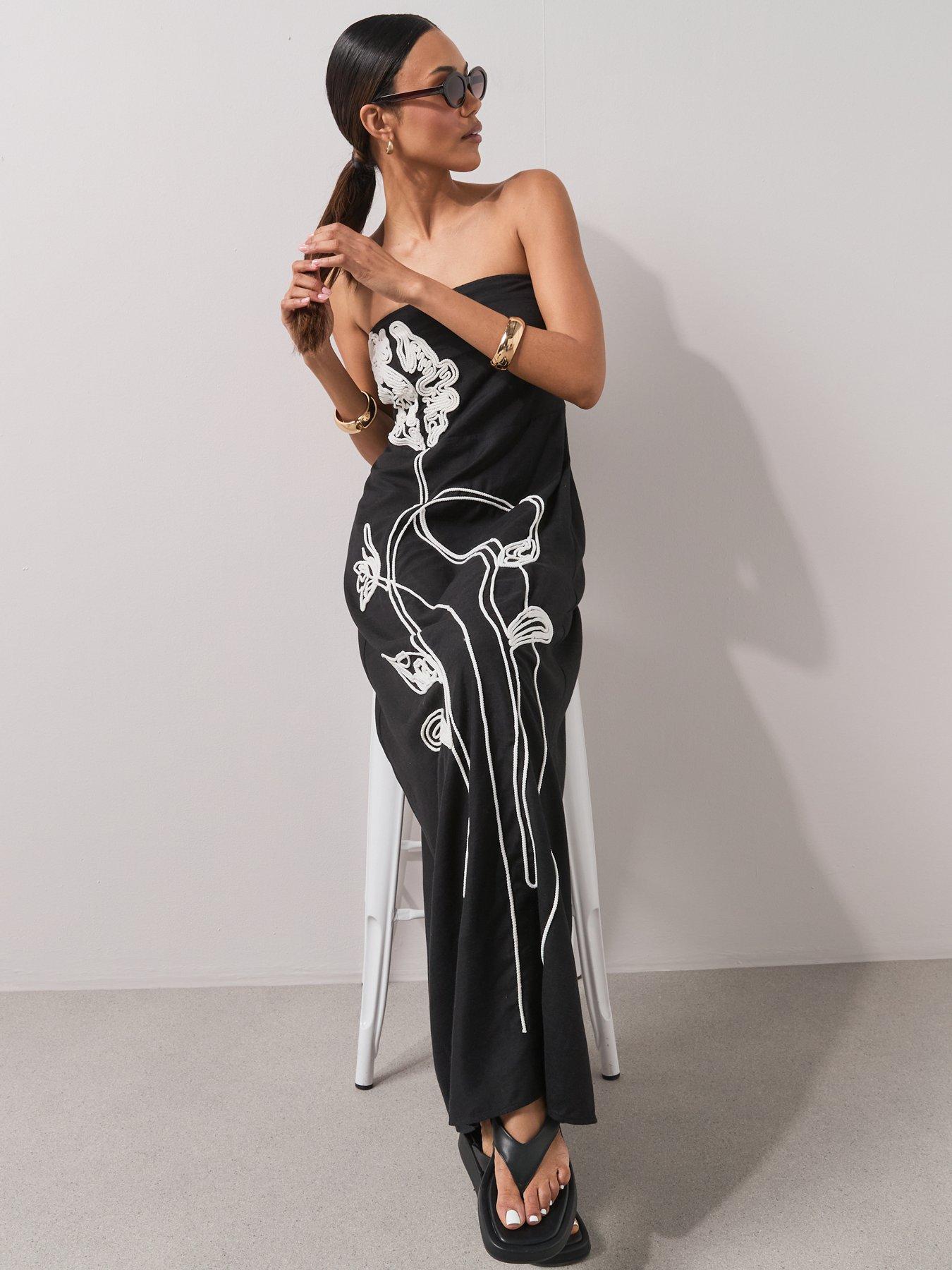 Image 5 of 7 of The Very Collection Embroidered Bandeau Beach Dress
