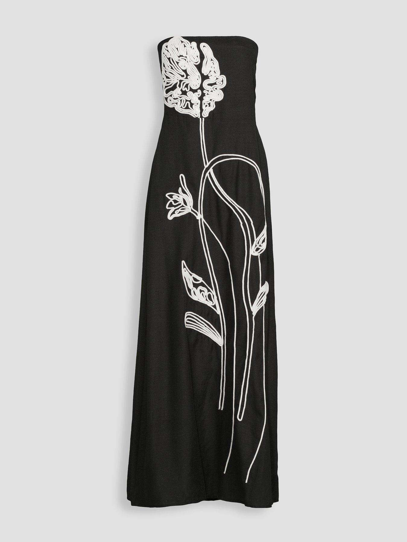 Image 7 of 7 of The Very Collection Embroidered Bandeau Beach Dress