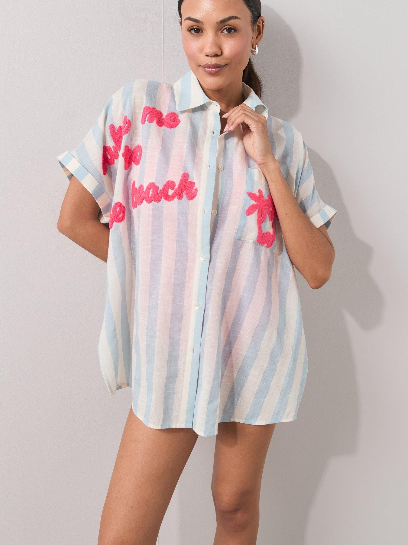 Image 5 of 7 of The Very Collection Take Me To Beach Shirt - Multi
