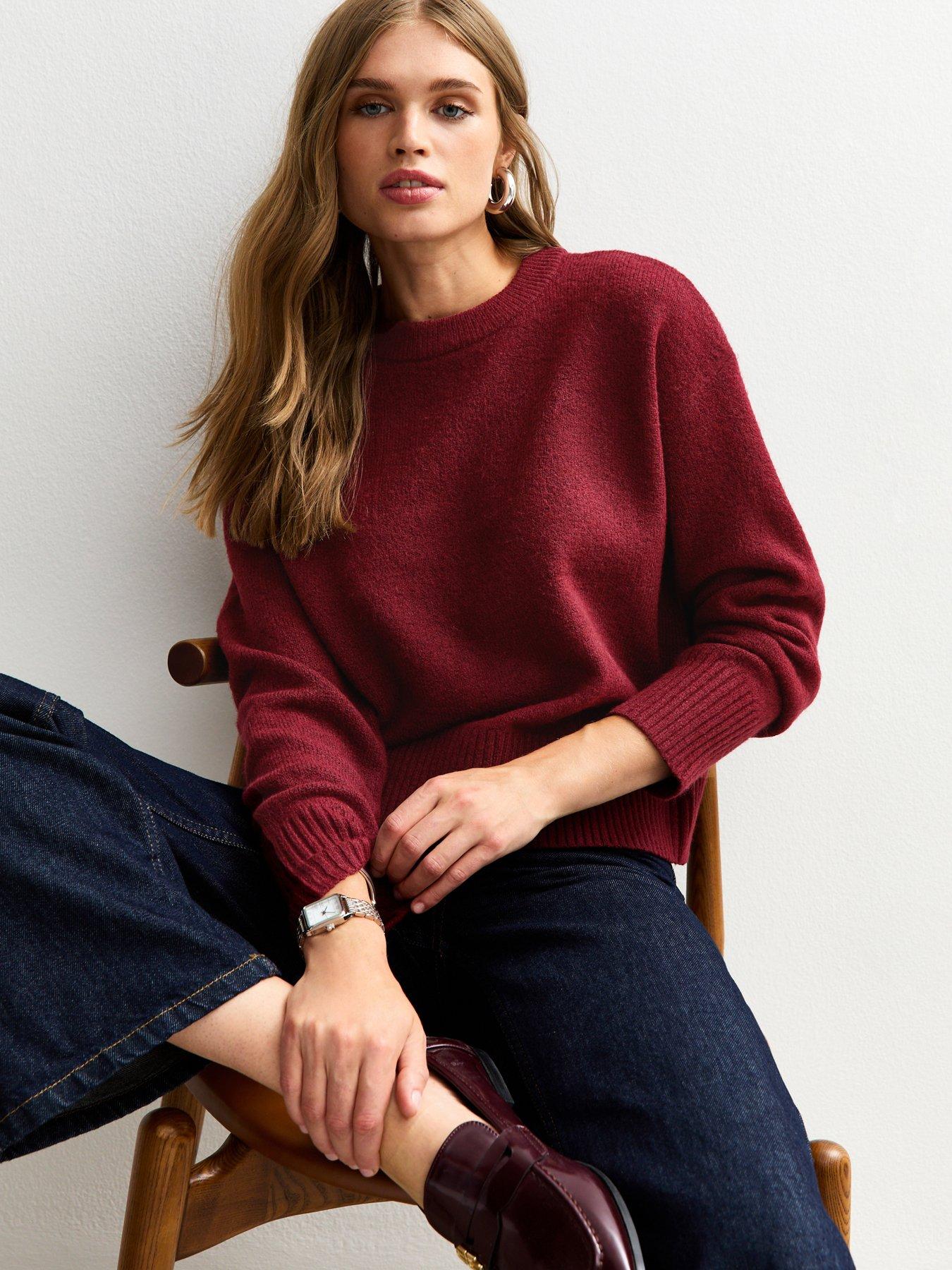new-look-burgundy-crew-neck-jumper