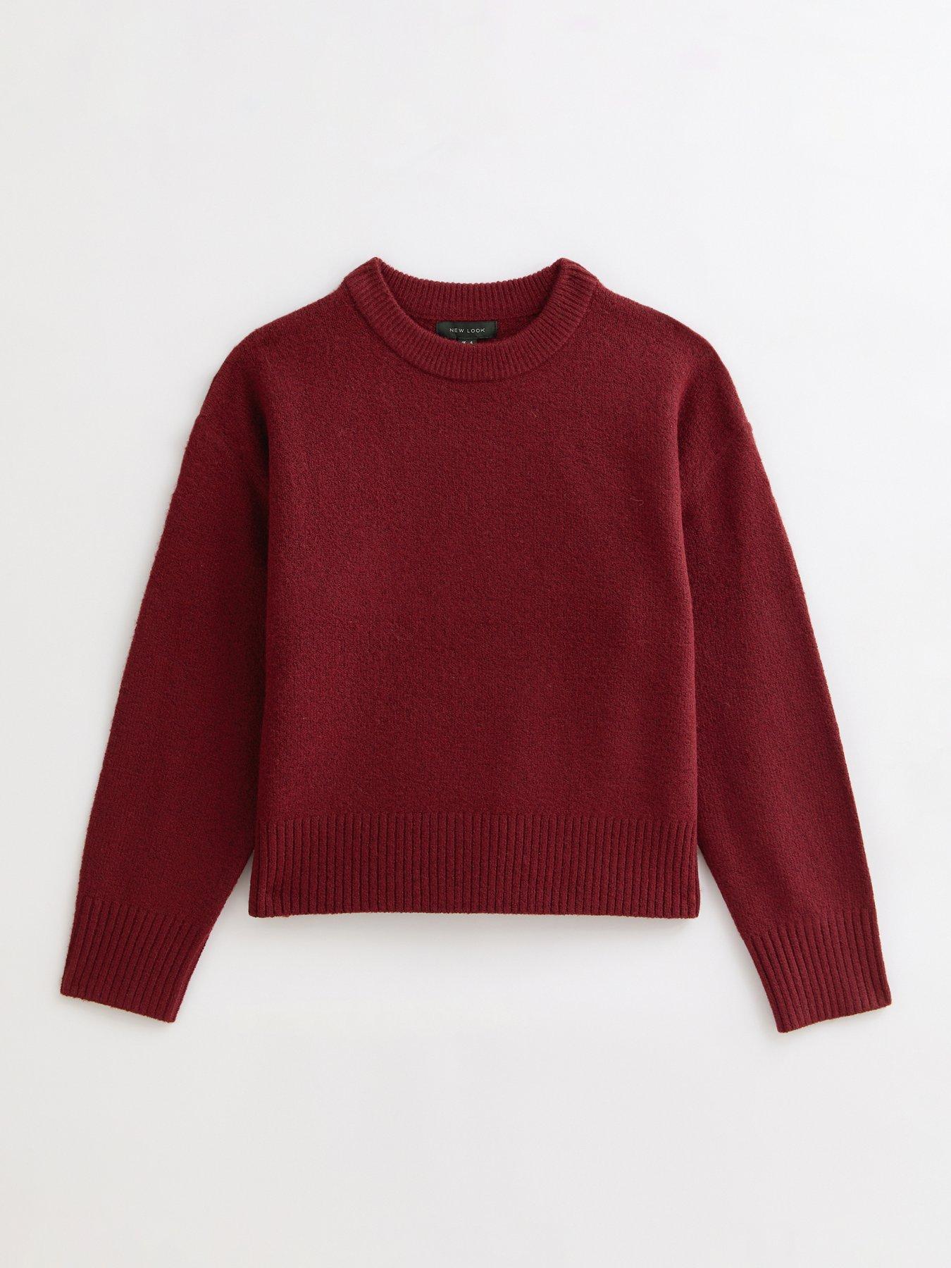 Image 5 of 5 of New Look Burgundy Crew Neck Jumper